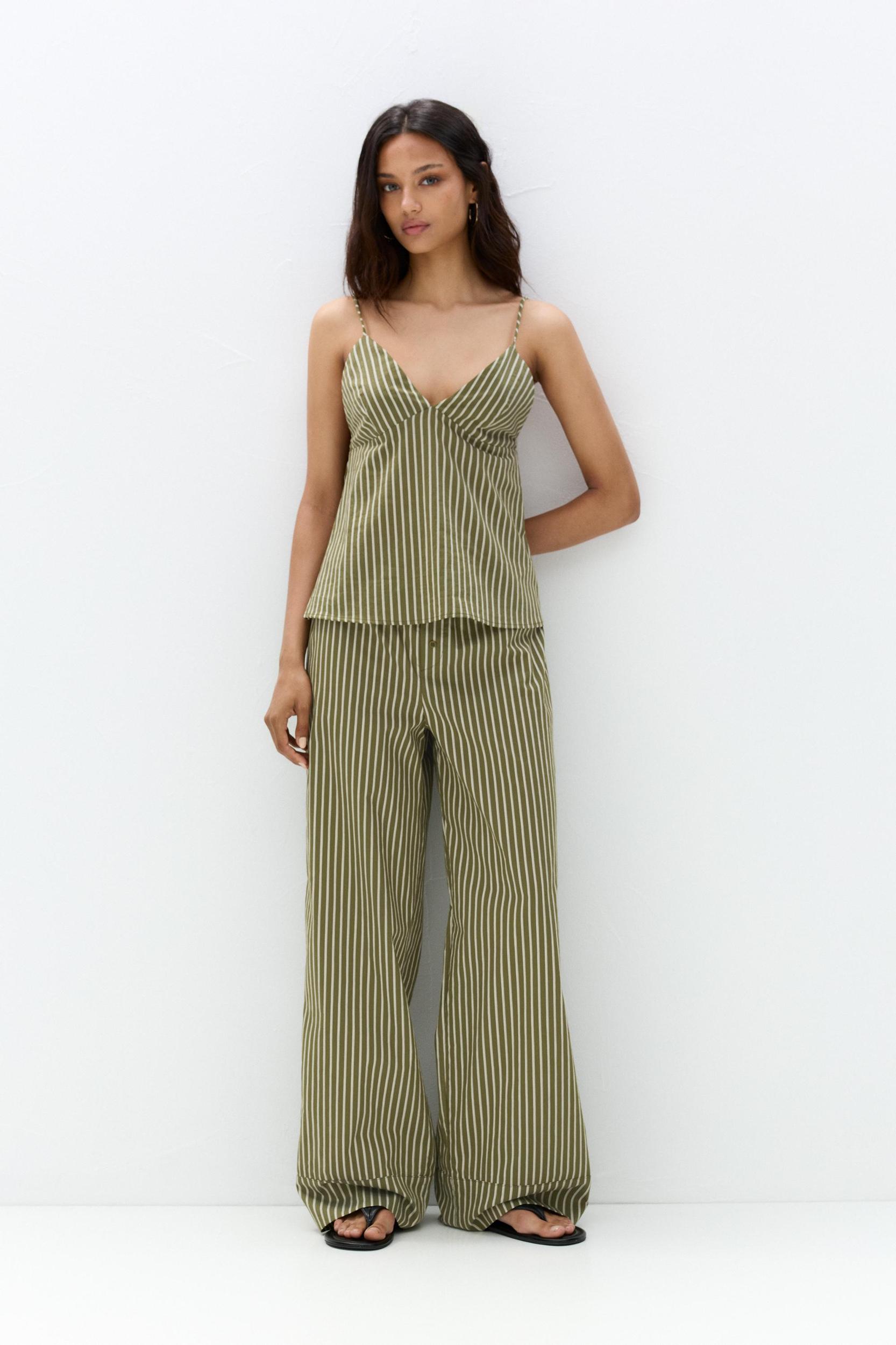 Striped top with straps Product Image