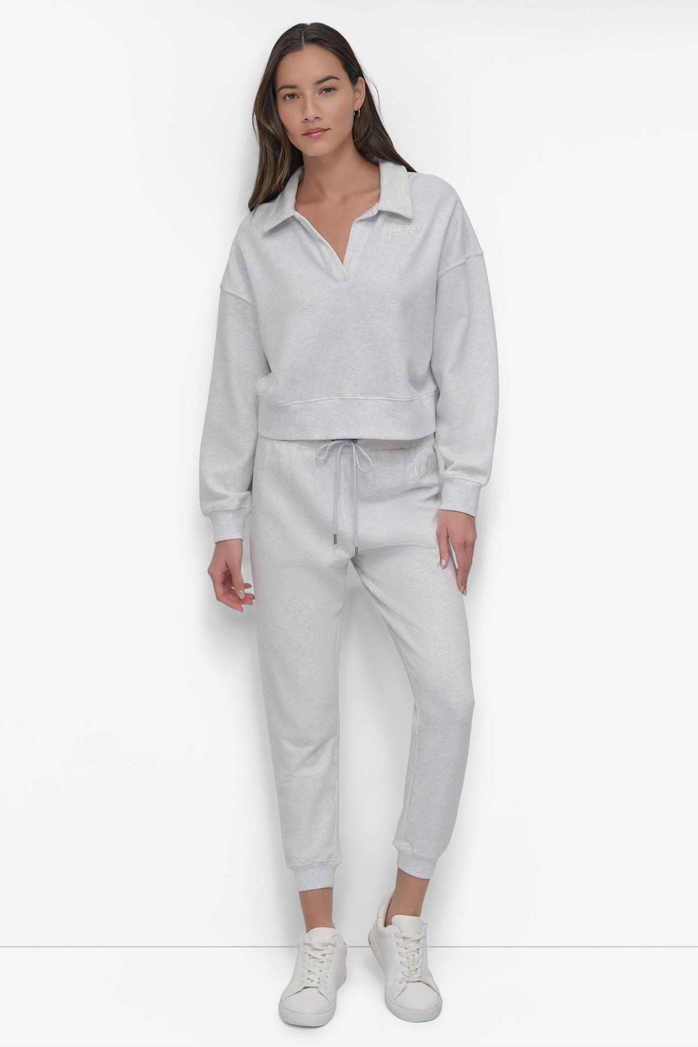 CROPPED VARSITY LOGO POLO SWEATSHIRT Product Image