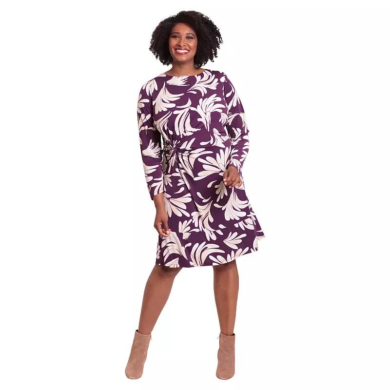 Plus Size London Times Side Twist Flounce Dress, Womens Product Image