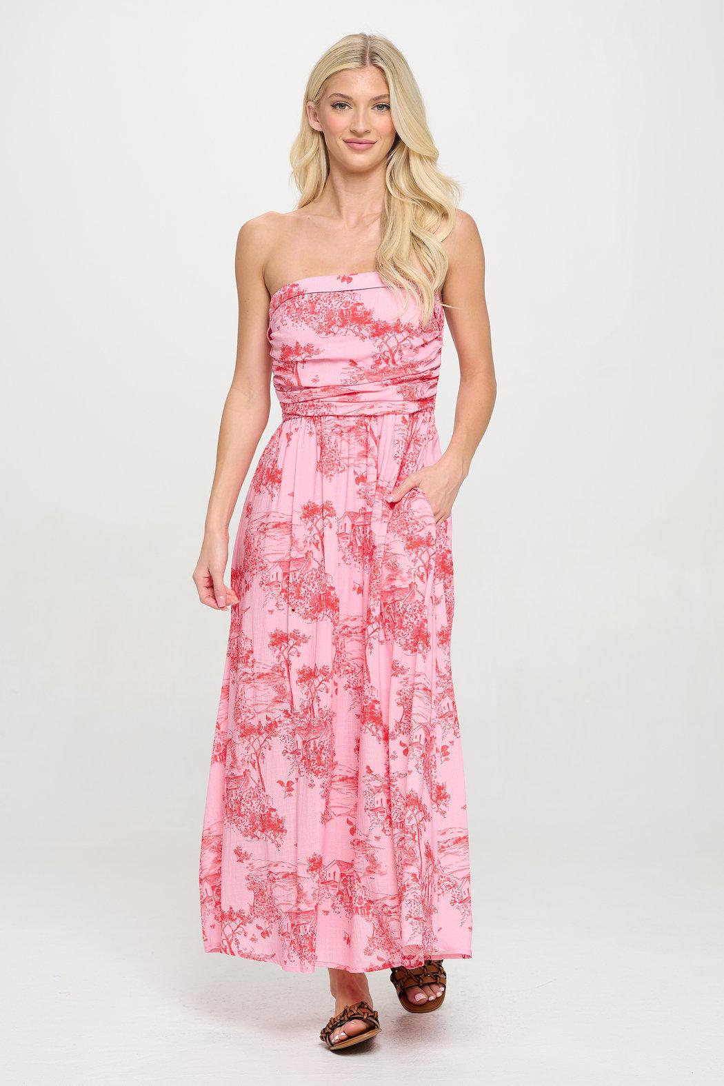 Sunset Cottage Tube Maxi Dress Product Image