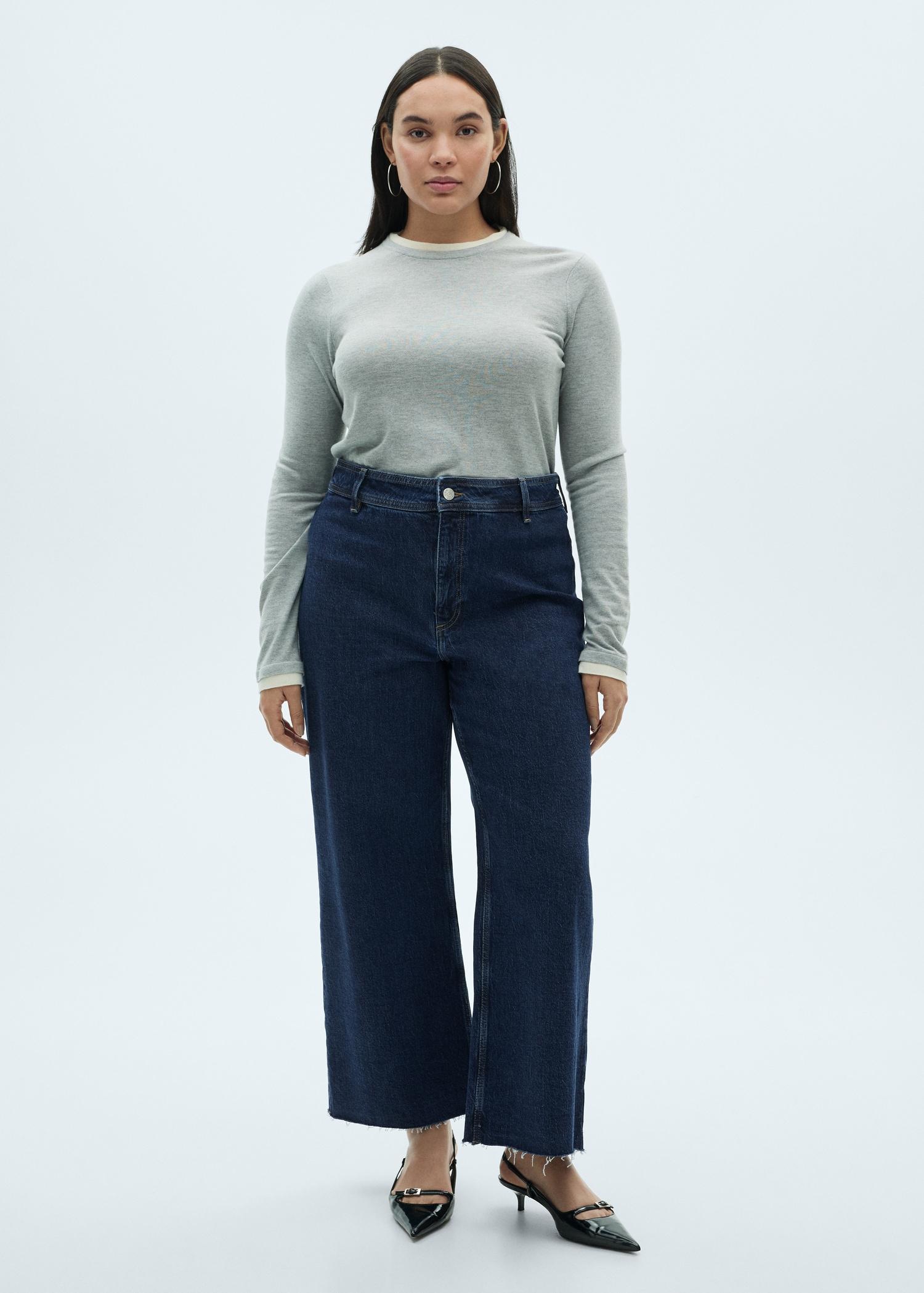 Catherin culotte high-rise jeans - Women | MANGO USA Product Image