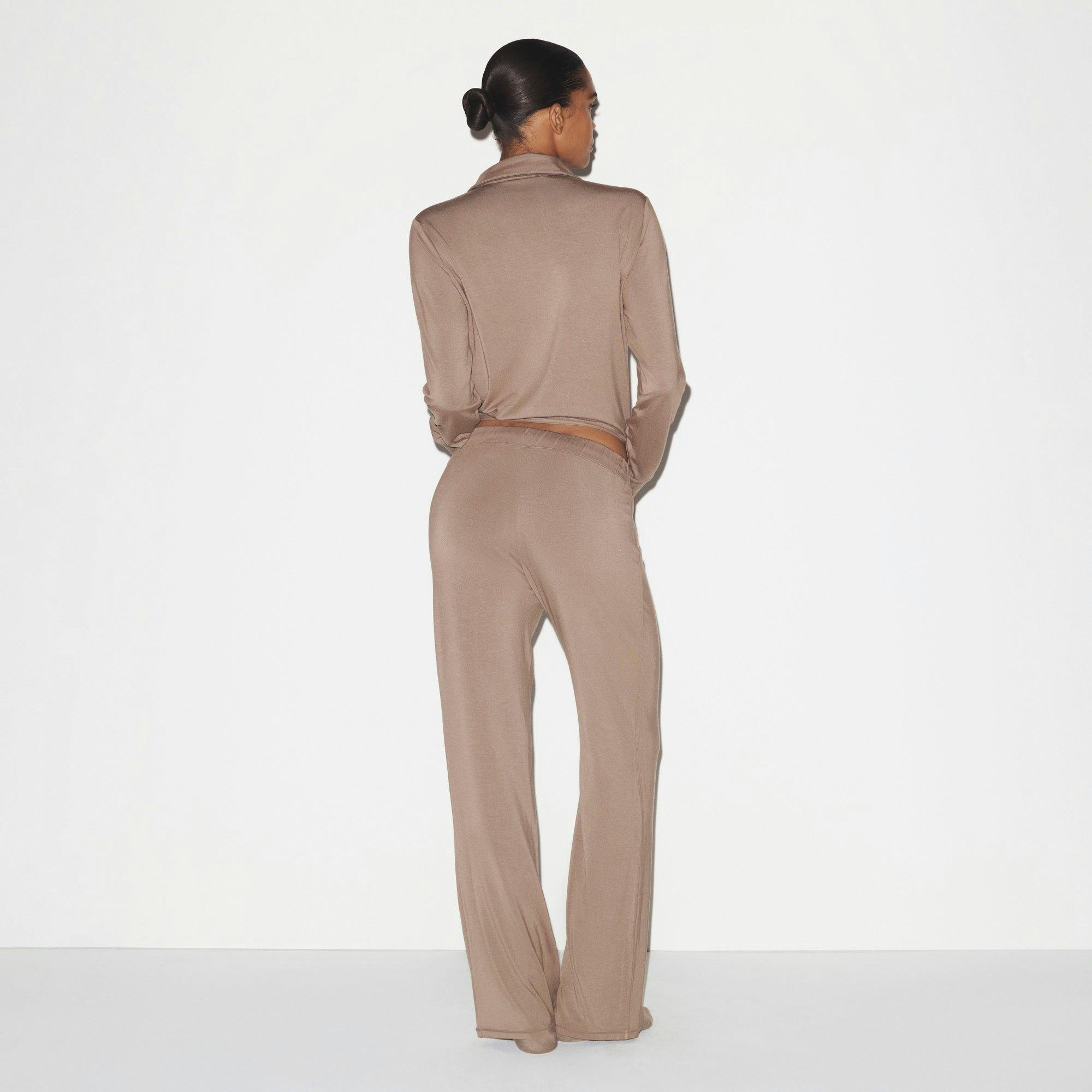 SKIMS SLEEP LONG SLEEVE BUTTON UP SET | FOSSIL Product Image