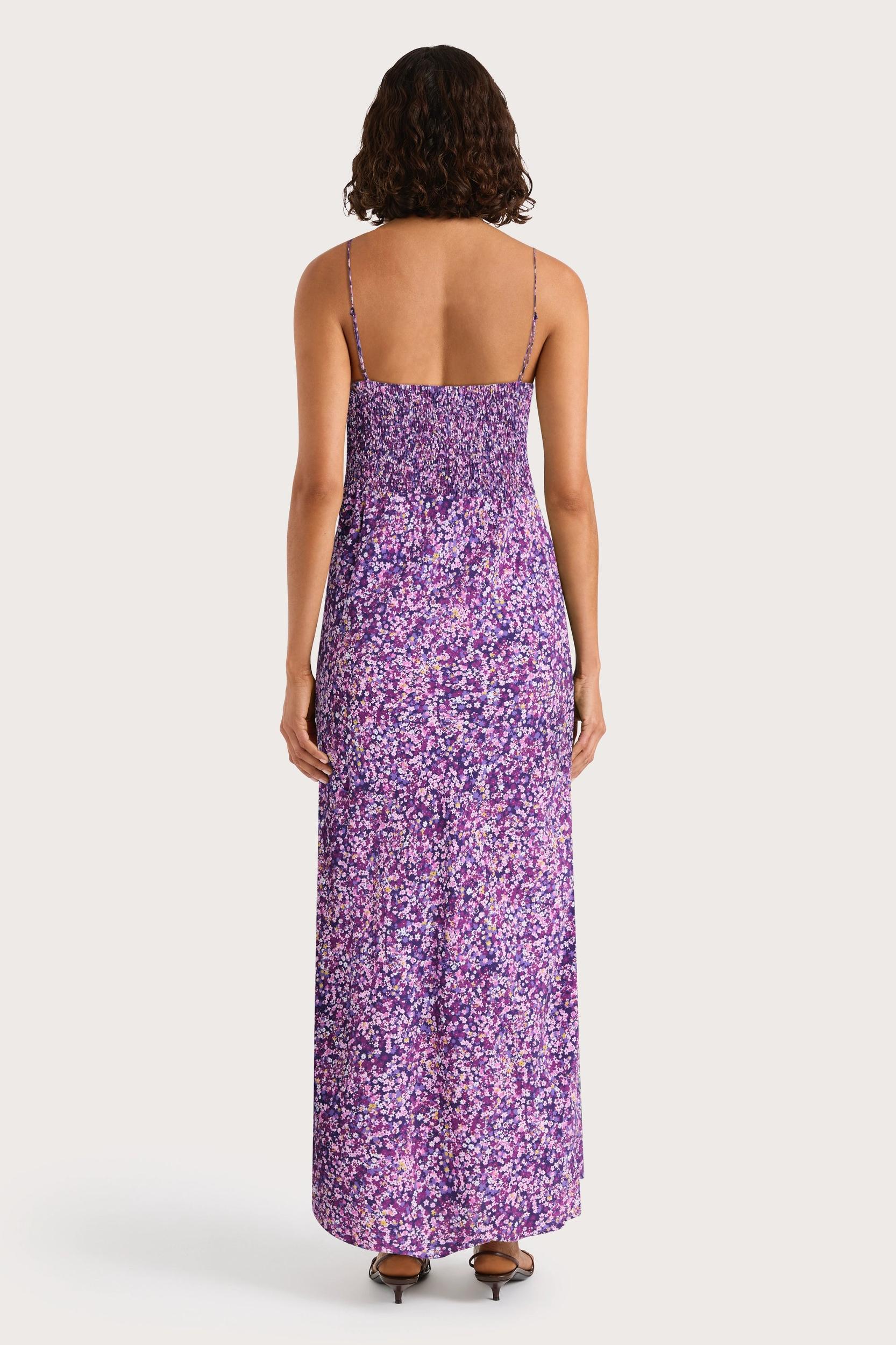 Rosas Midi Dress Meander Micro Purple - Final Sale Product Image