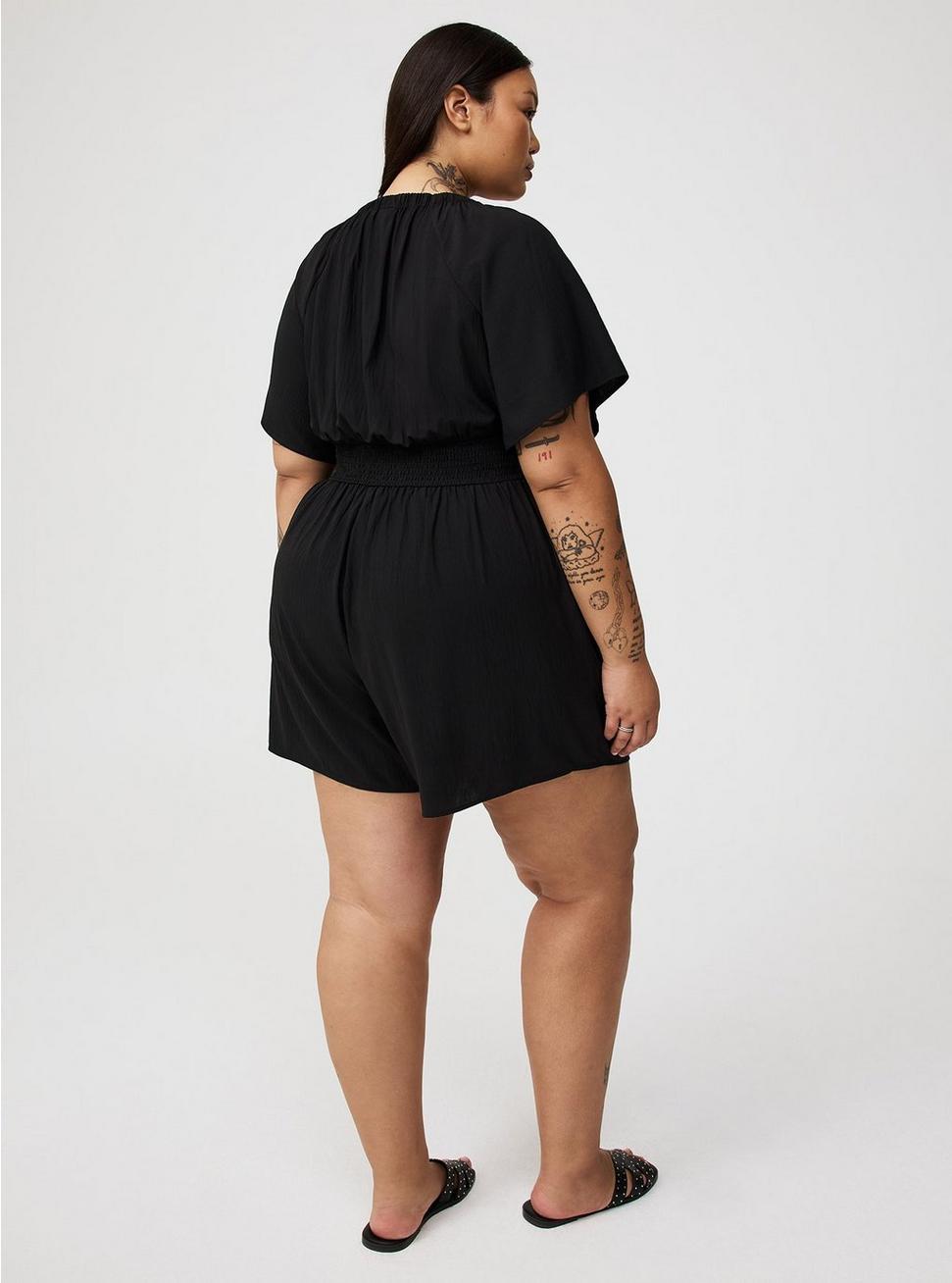 Double V-Neck Romper Product Image
