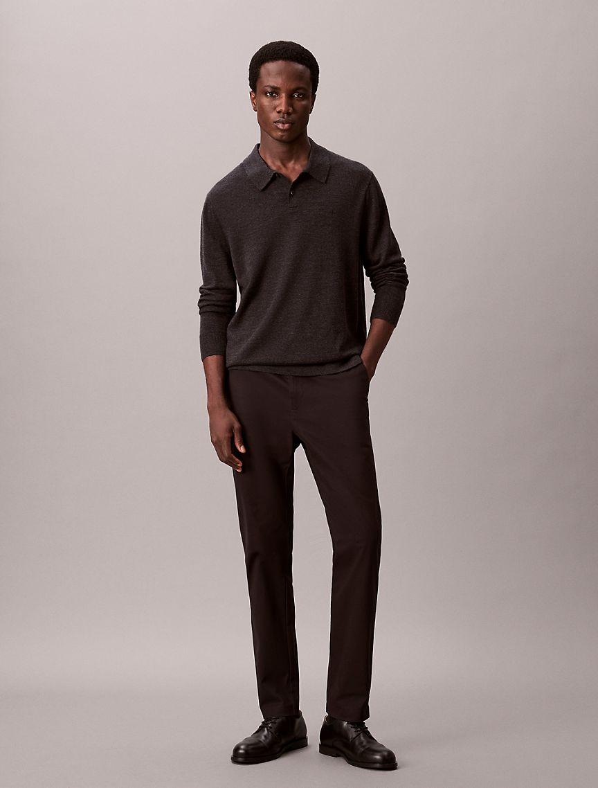 Cotton Sateen Slim Tapered Chino Pants Product Image