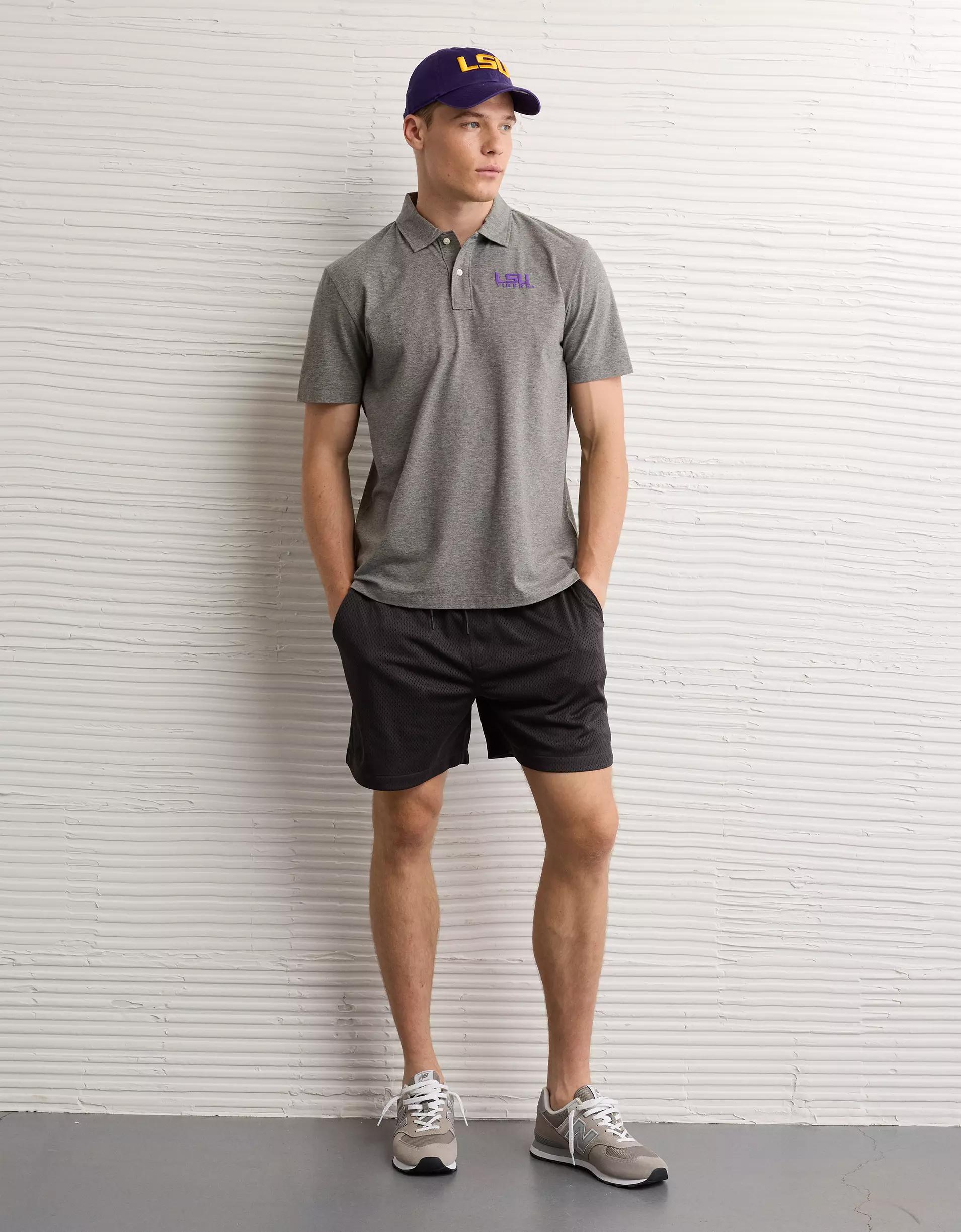 AE 24/7 LSU Tigers Graphic Club Polo Shirt Product Image