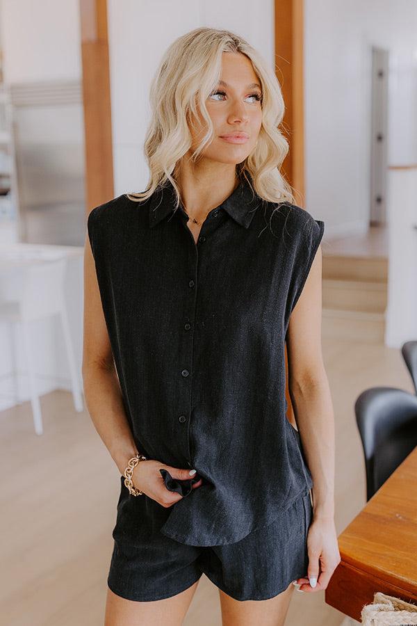 Perfect Match Linen-Blend Button Up Product Image