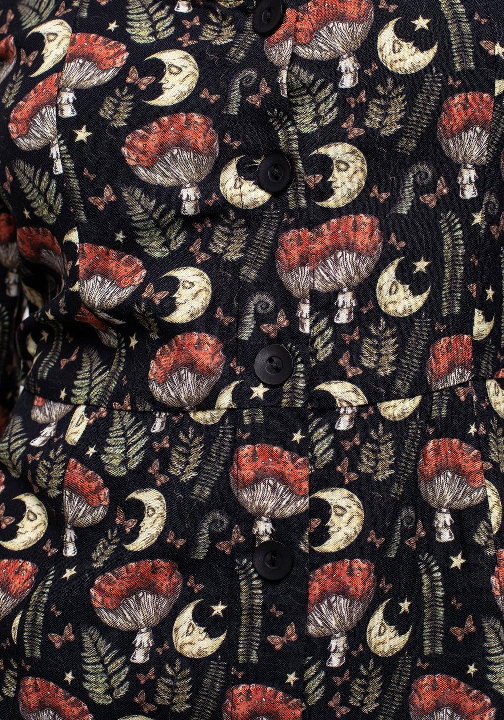 Dreamfast Mushroom Moon Print Mini Dress Product Image