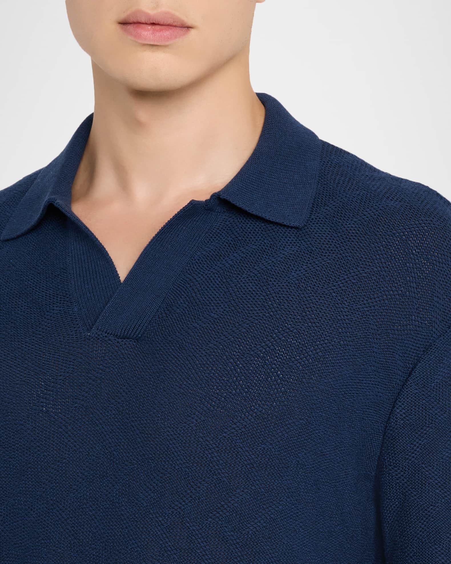 Men's Cotton Chevron Johnny Collar Sweater Product Image