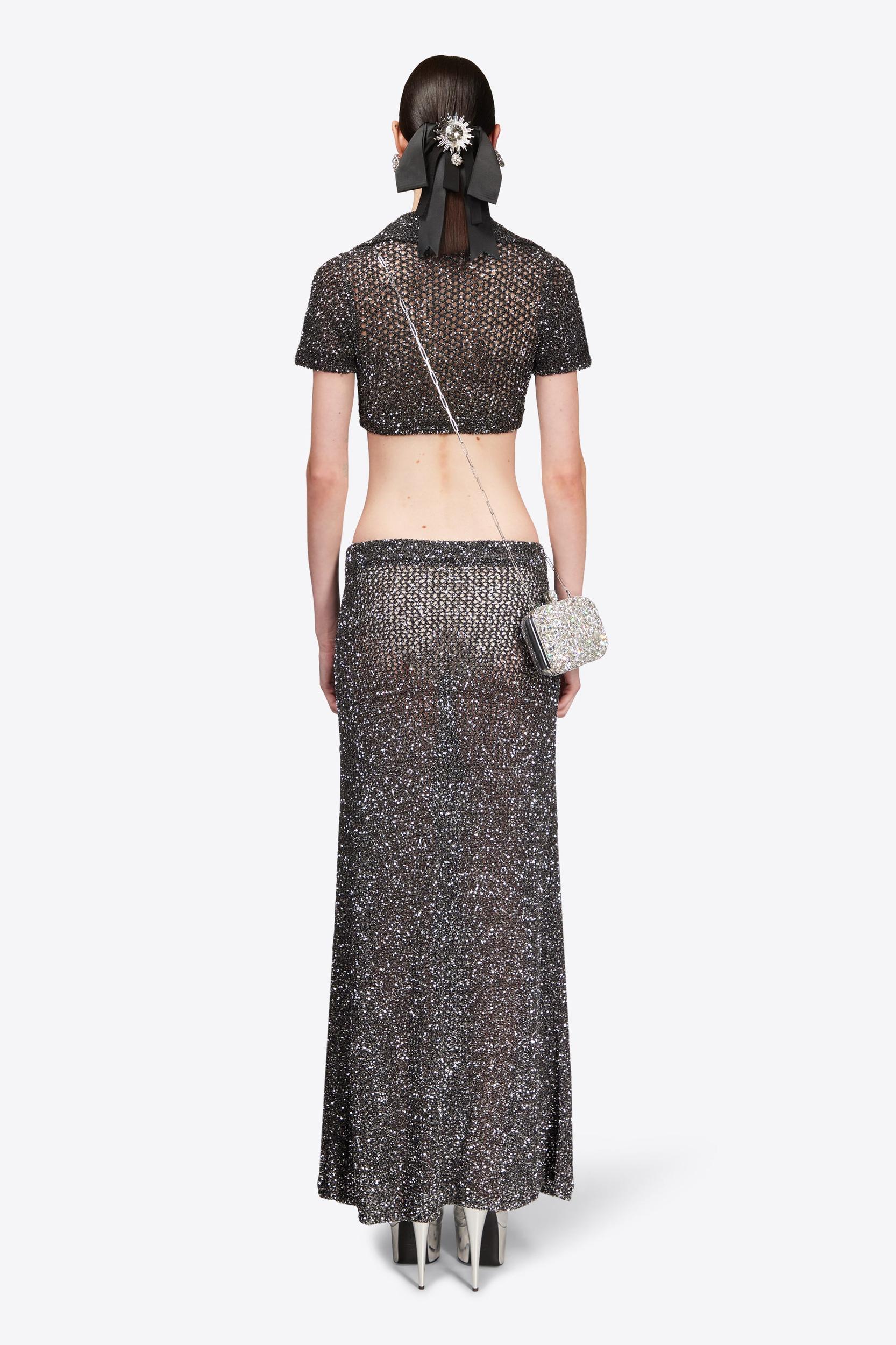 Sequin Crochet Maxi Skirt Product Image