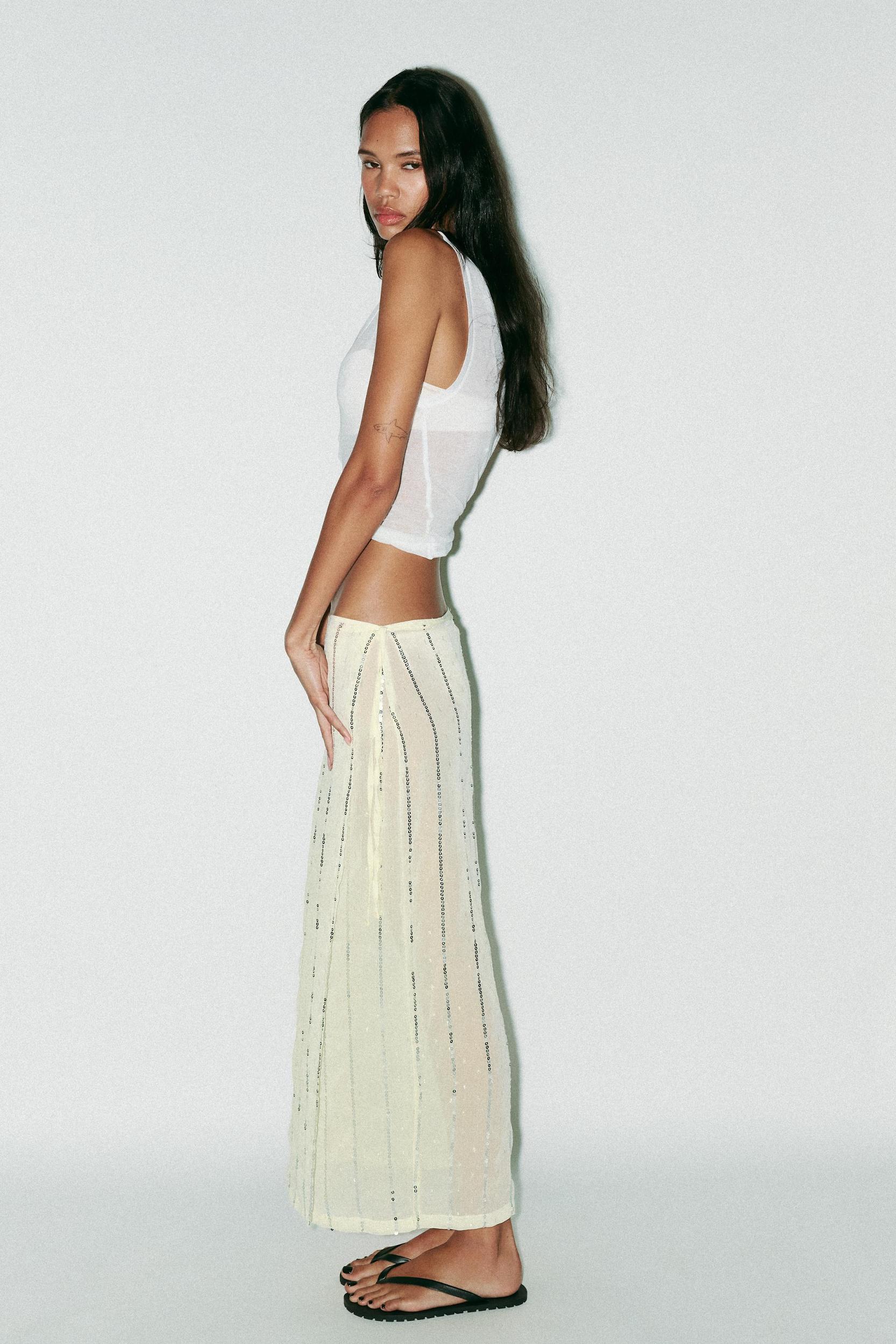 SEQUIN PAREO SKIRT Product Image