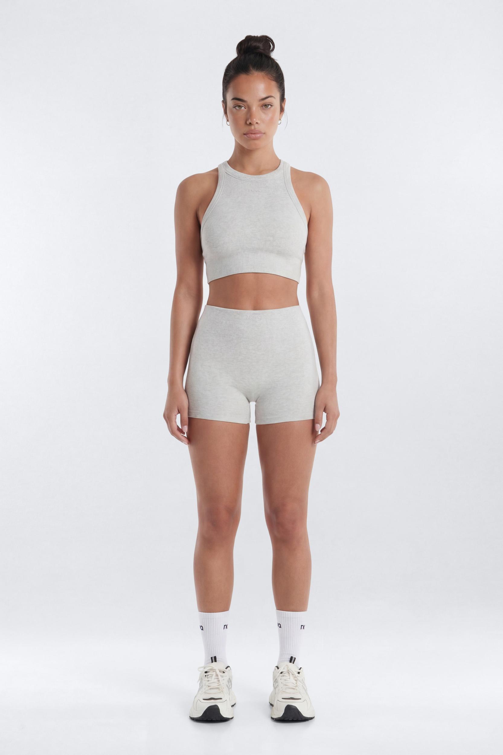CottonFlex™ Low Back Sports Romper - Heather Grey Female Product Image