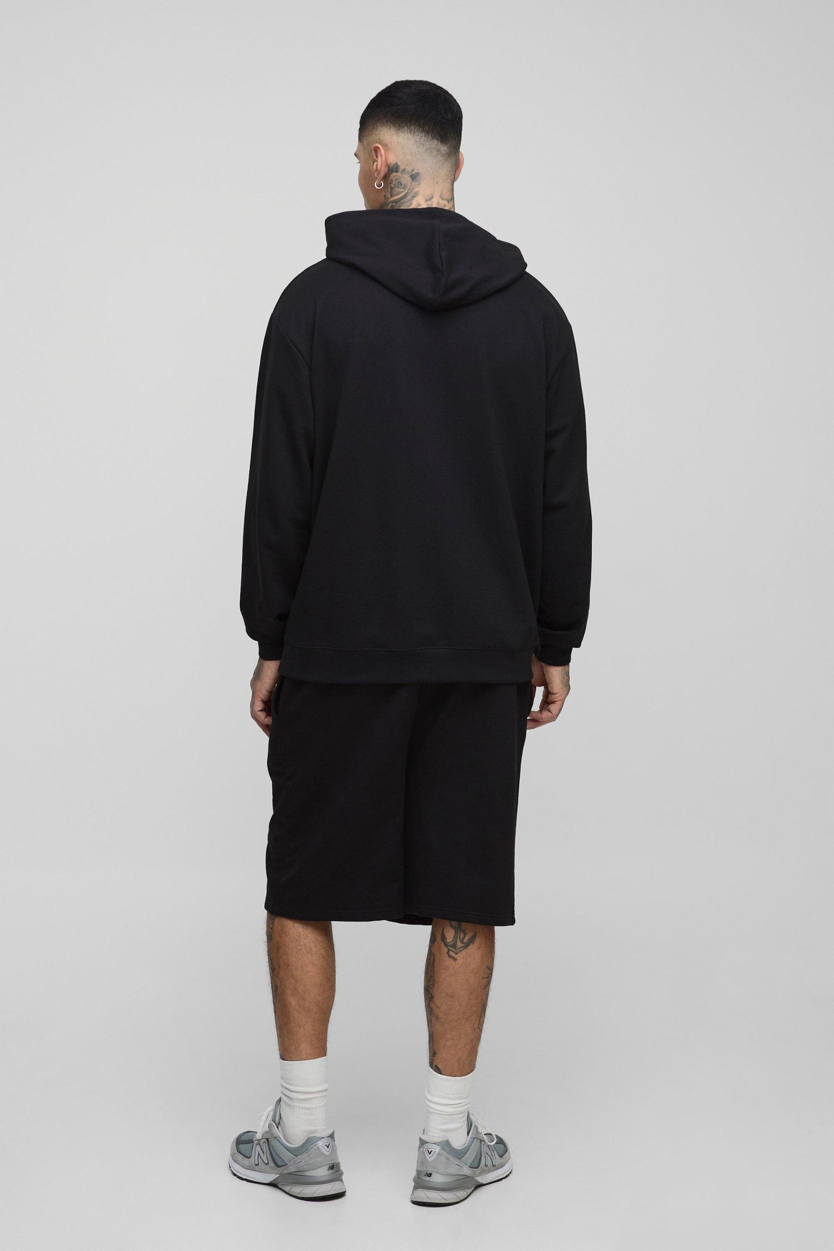 Tall 260GSM Loopback Oversized Drop Crotch Basic Shorts | boohooMAN USA Product Image
