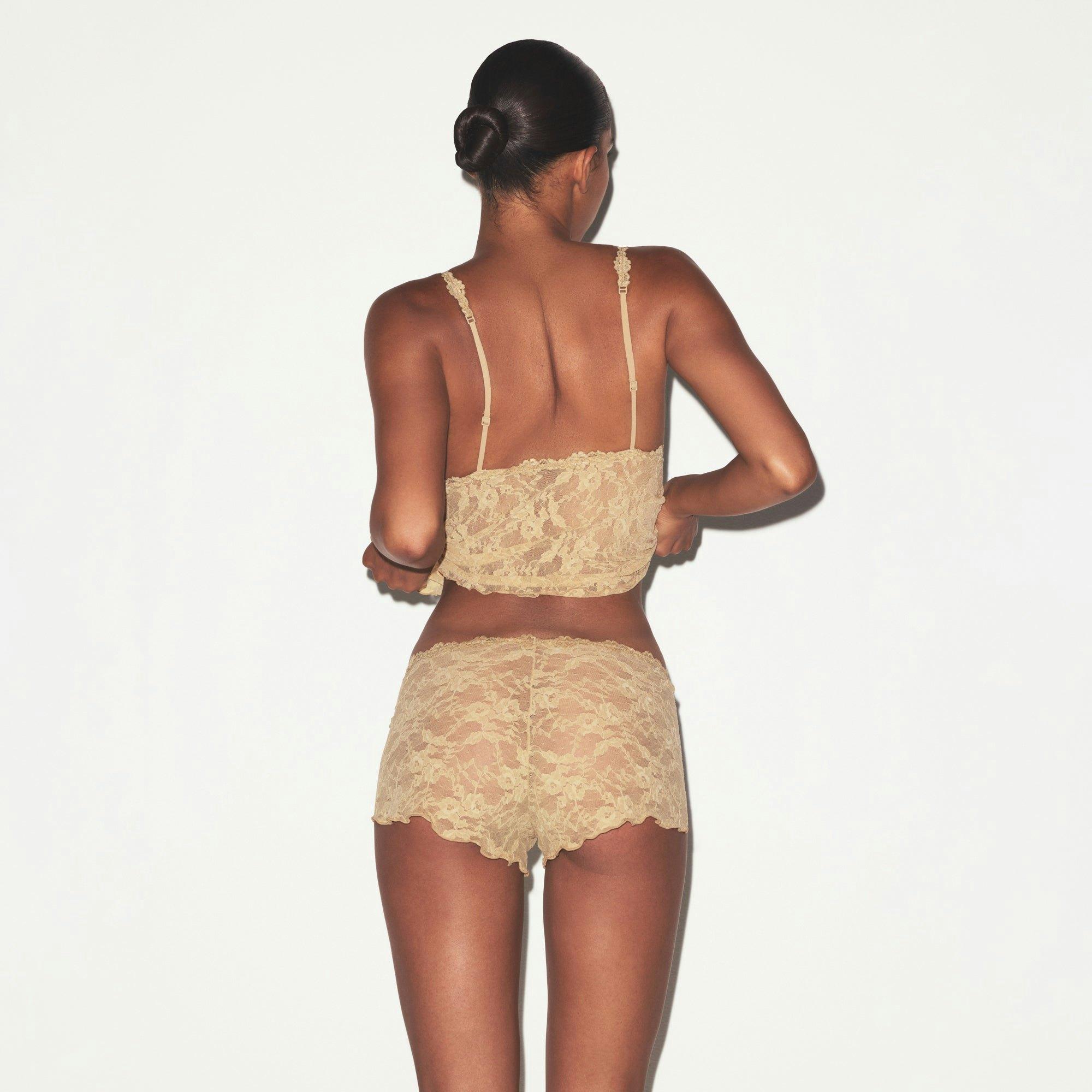 STRETCH LACE TRIANGLE CAMI AND SHORT SET | DELTA Product Image