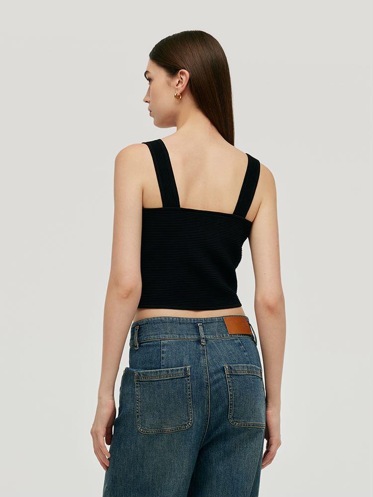 Crossover Women Knitted Tank Top Product Image
