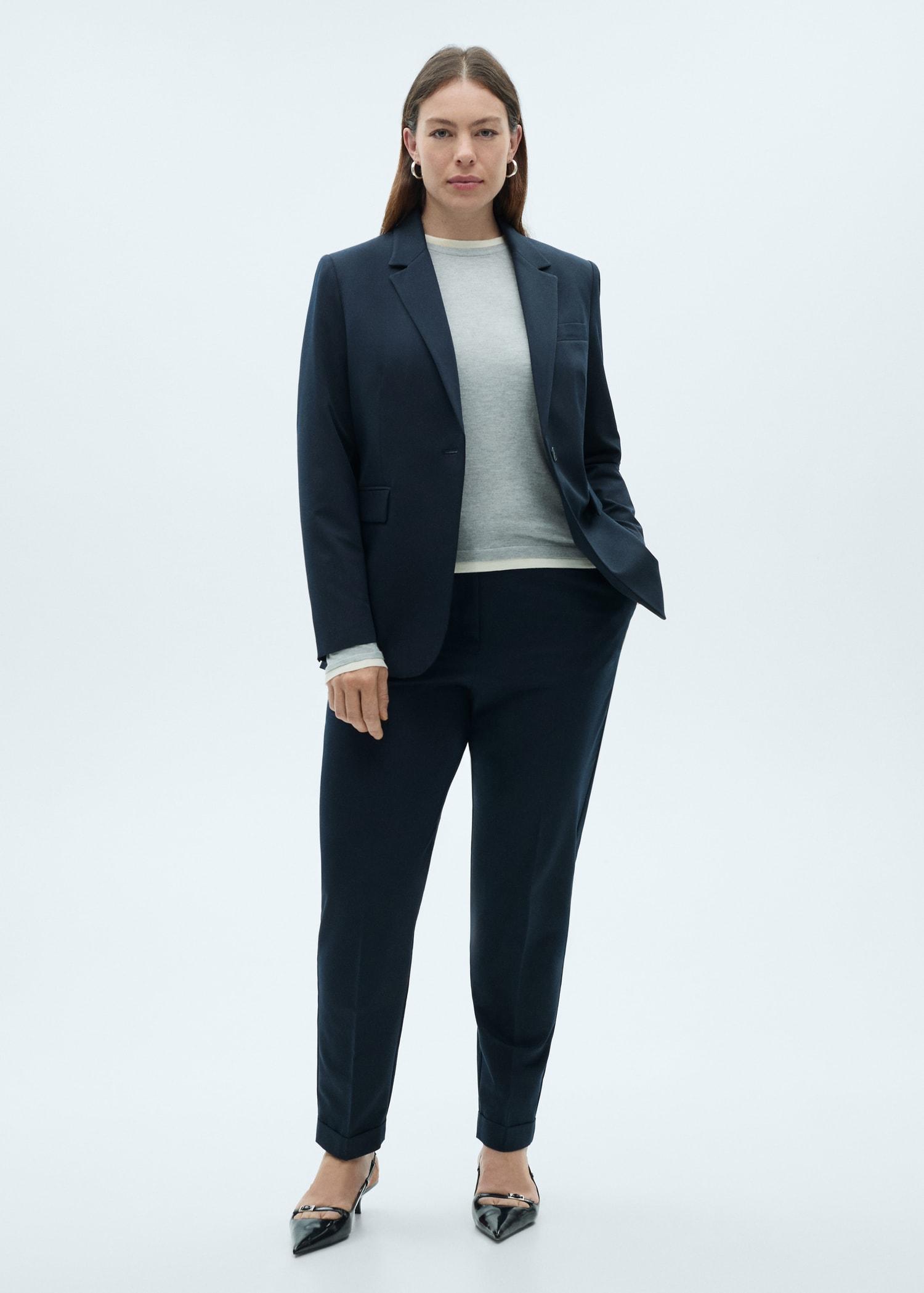 Fitted suit jacket - Women | MANGO USA Product Image