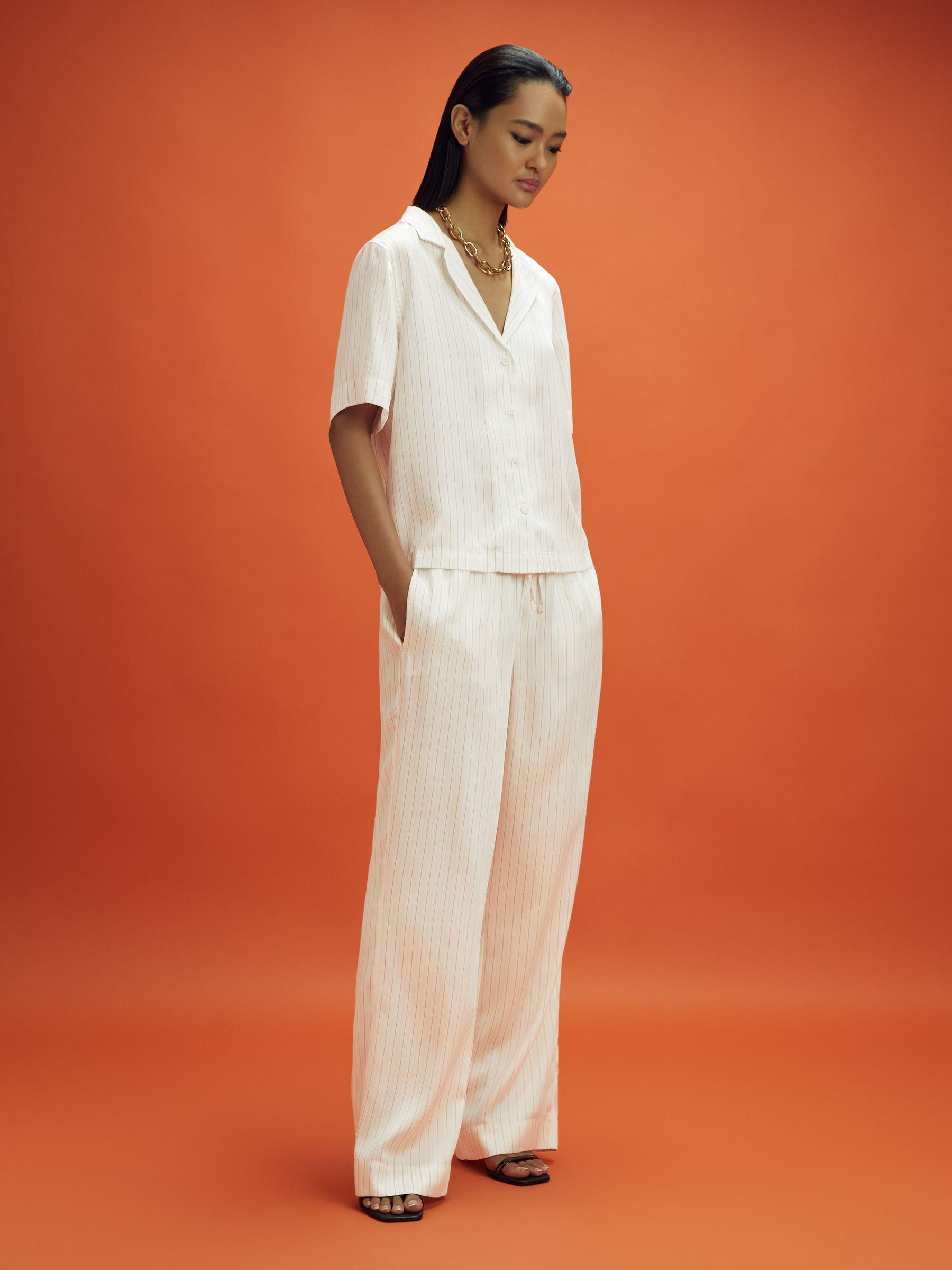 McLaren F1 Monte Carlo Wide Leg Drawstring Trousers in White Multi Product Image