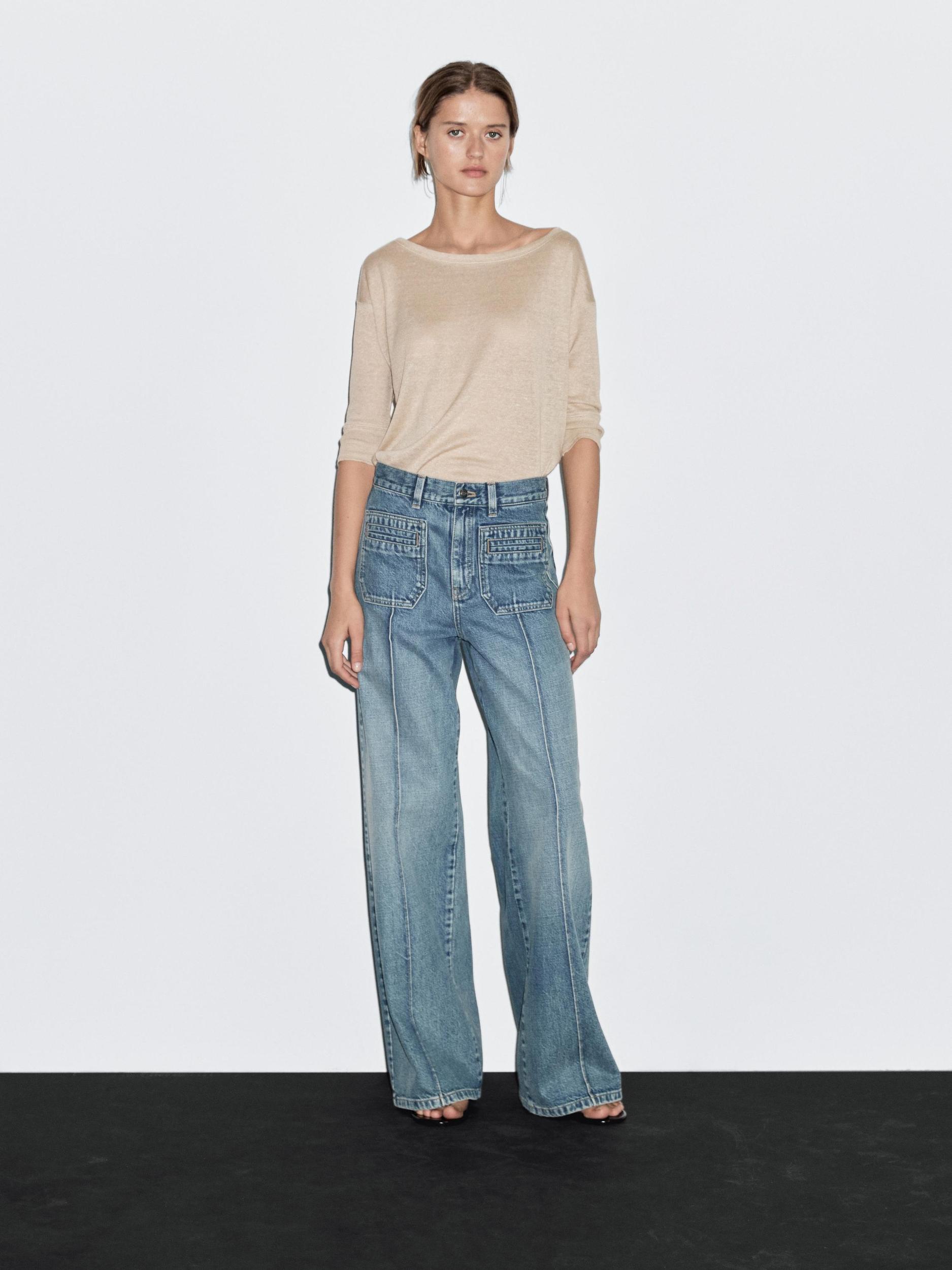 Mid-rise wide-leg jeans Product Image