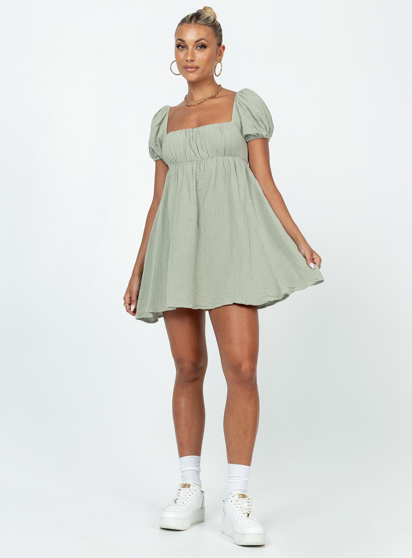 Lets Dance Mini Dress Sage Product Image