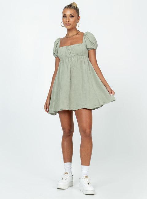 Lets Dance Mini Dress Sage Product Image