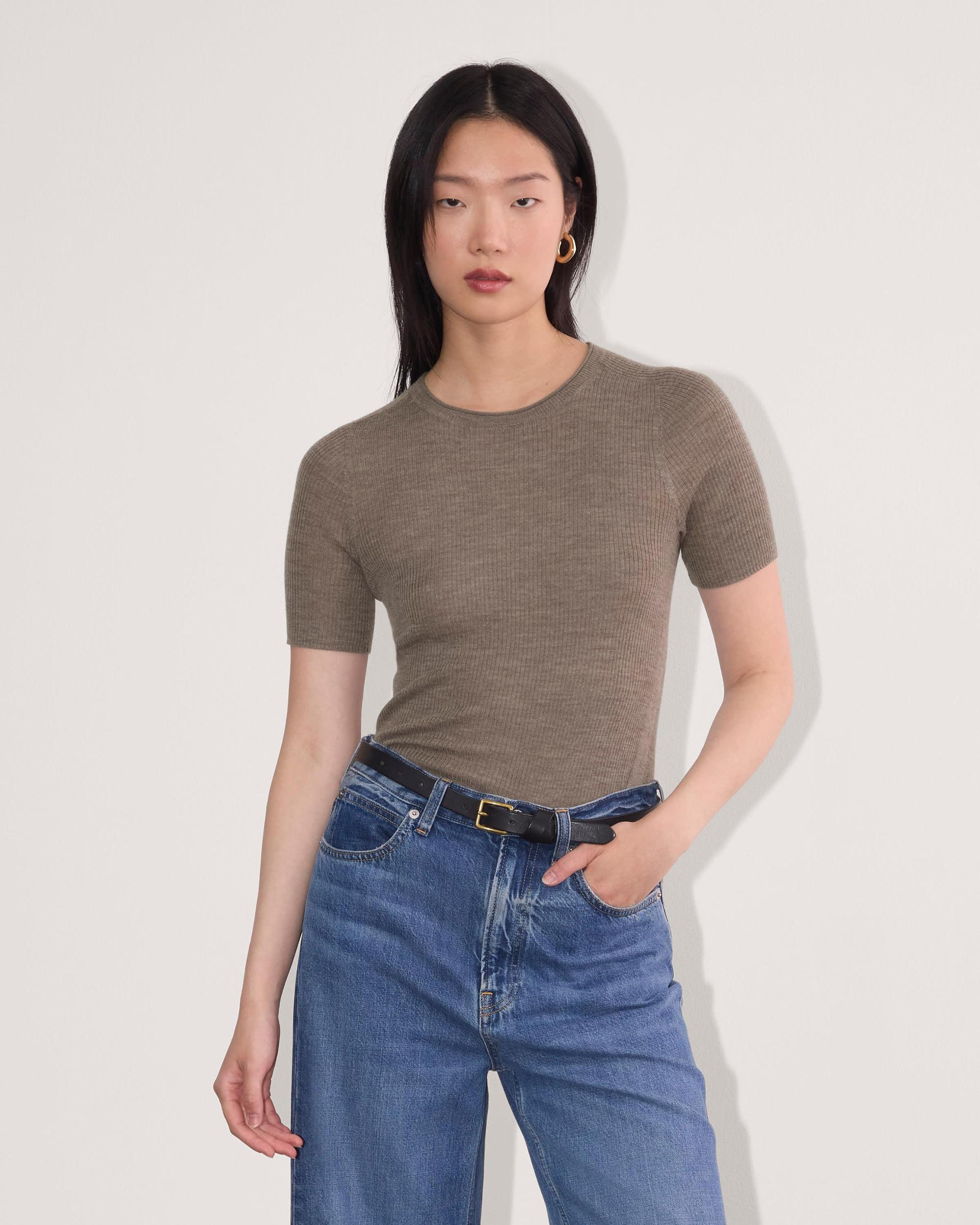 Womens Sweater T-Shirt in Ultrasoft Merino by Everlane Product Image
