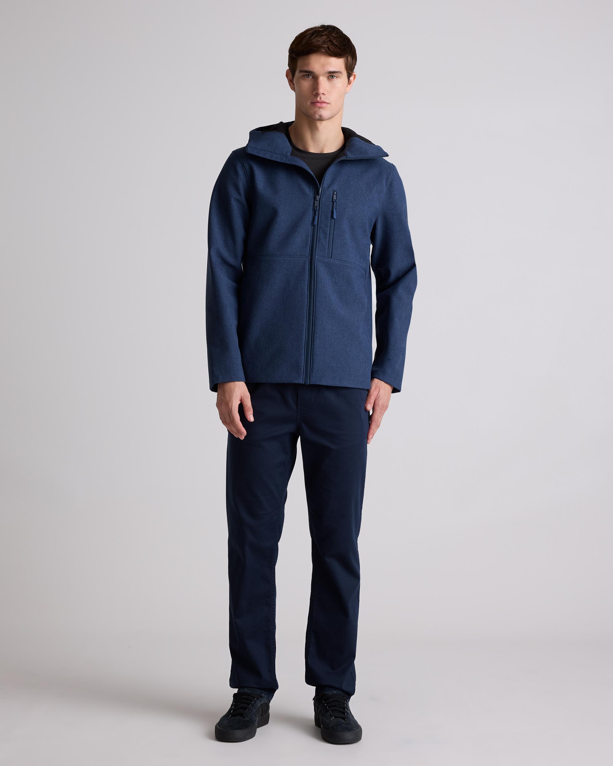 Quince | Men's Softshell Fleece-Lined Full-Zip Hooded Jacket Size XL, Recycled Polyester Product Image