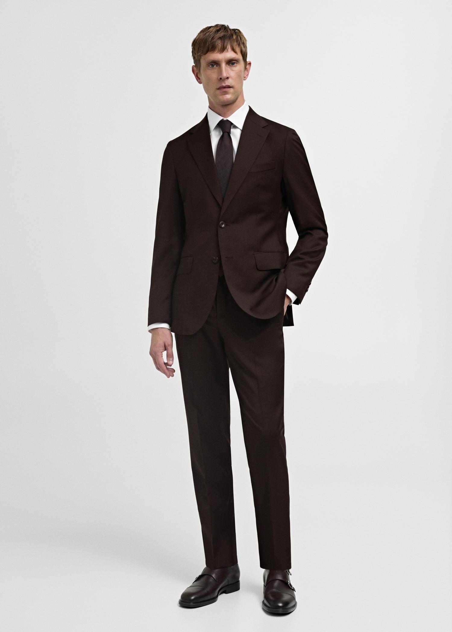Slim fit cotton suit shirt - Men | MANGO USA Product Image