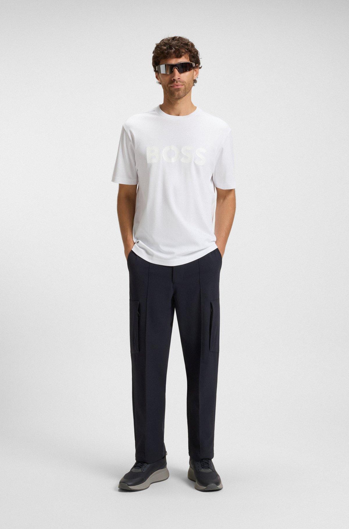 Structured-logo T-shirt in cotton jersey Product Image