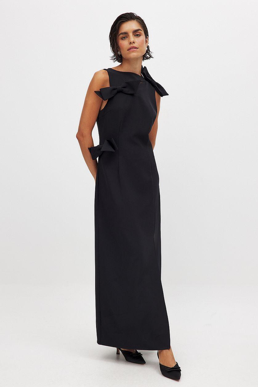 Tailored Bow Maxi Dress Product Image