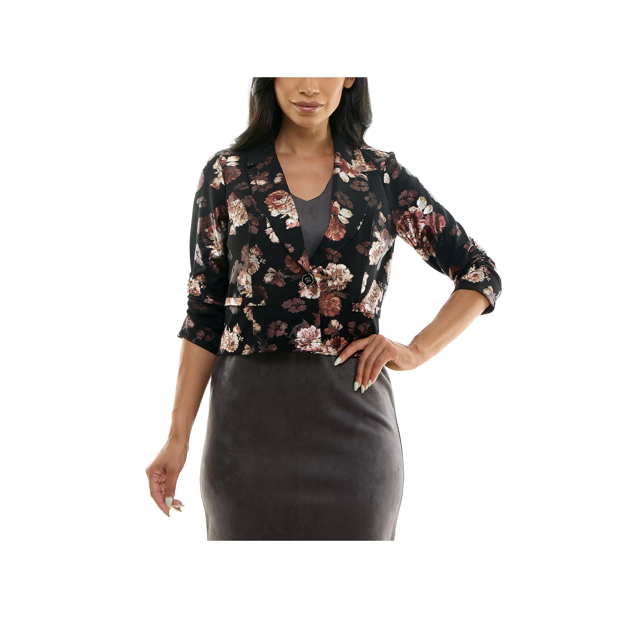 Women's Nina Leonard Foil Blazer,  Product Image