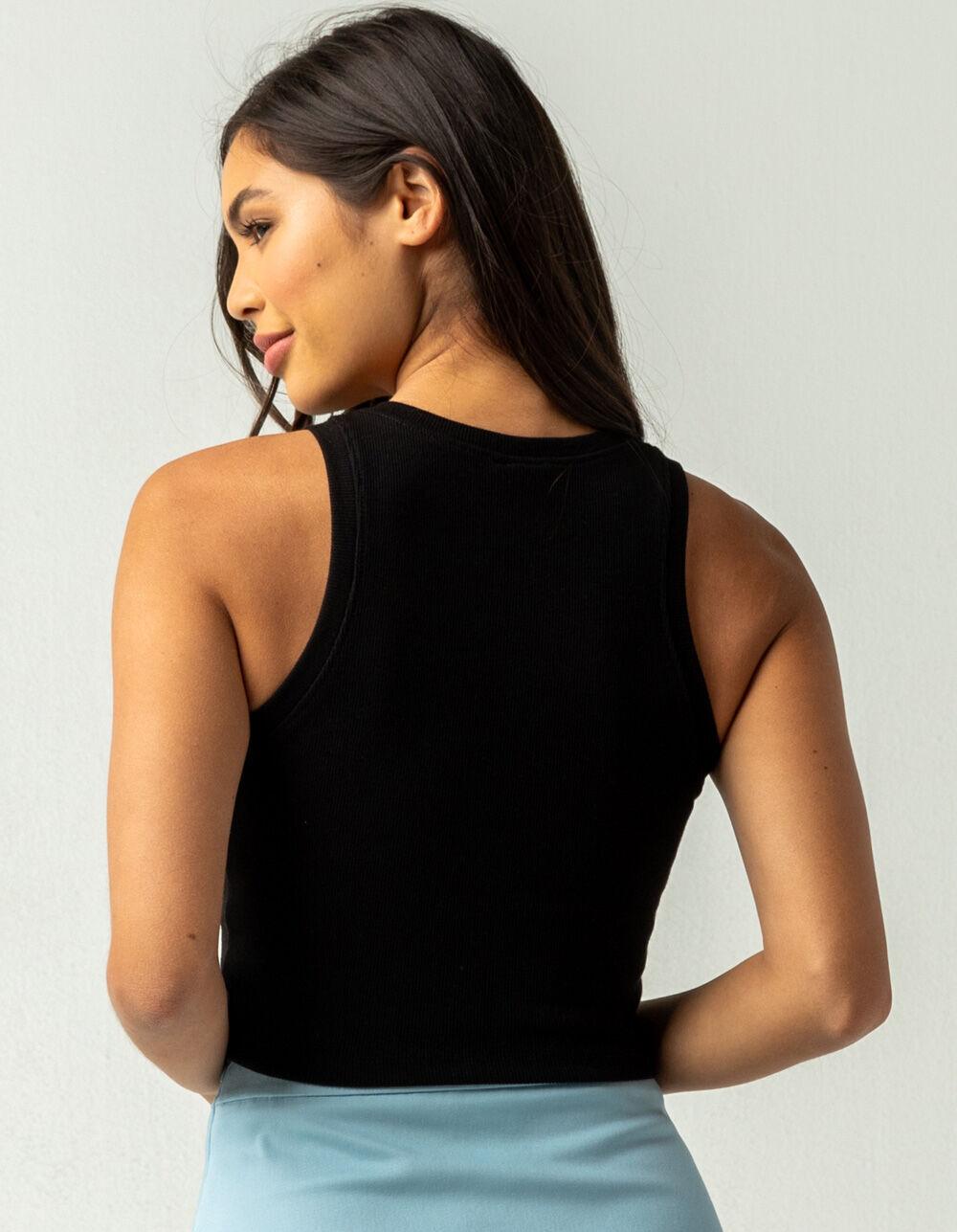 FULL TILT Essentials High Neck Womens Tank Top - BLACK Product Image