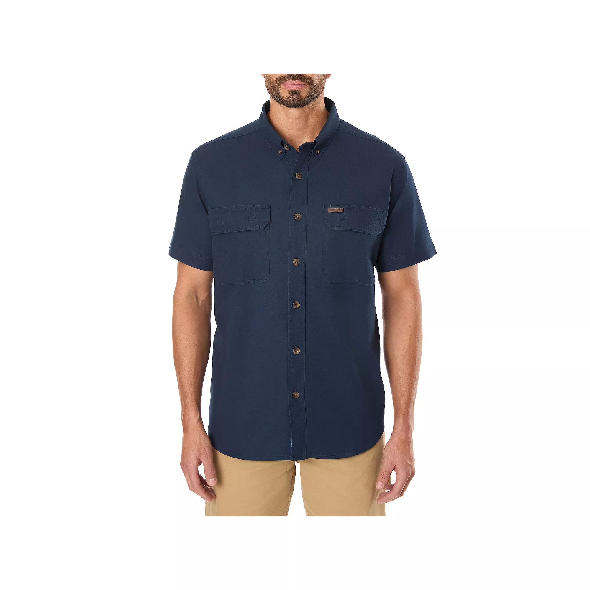 Mens Smiths Workwear Stretch Button-Down Shirt Blue Product Image