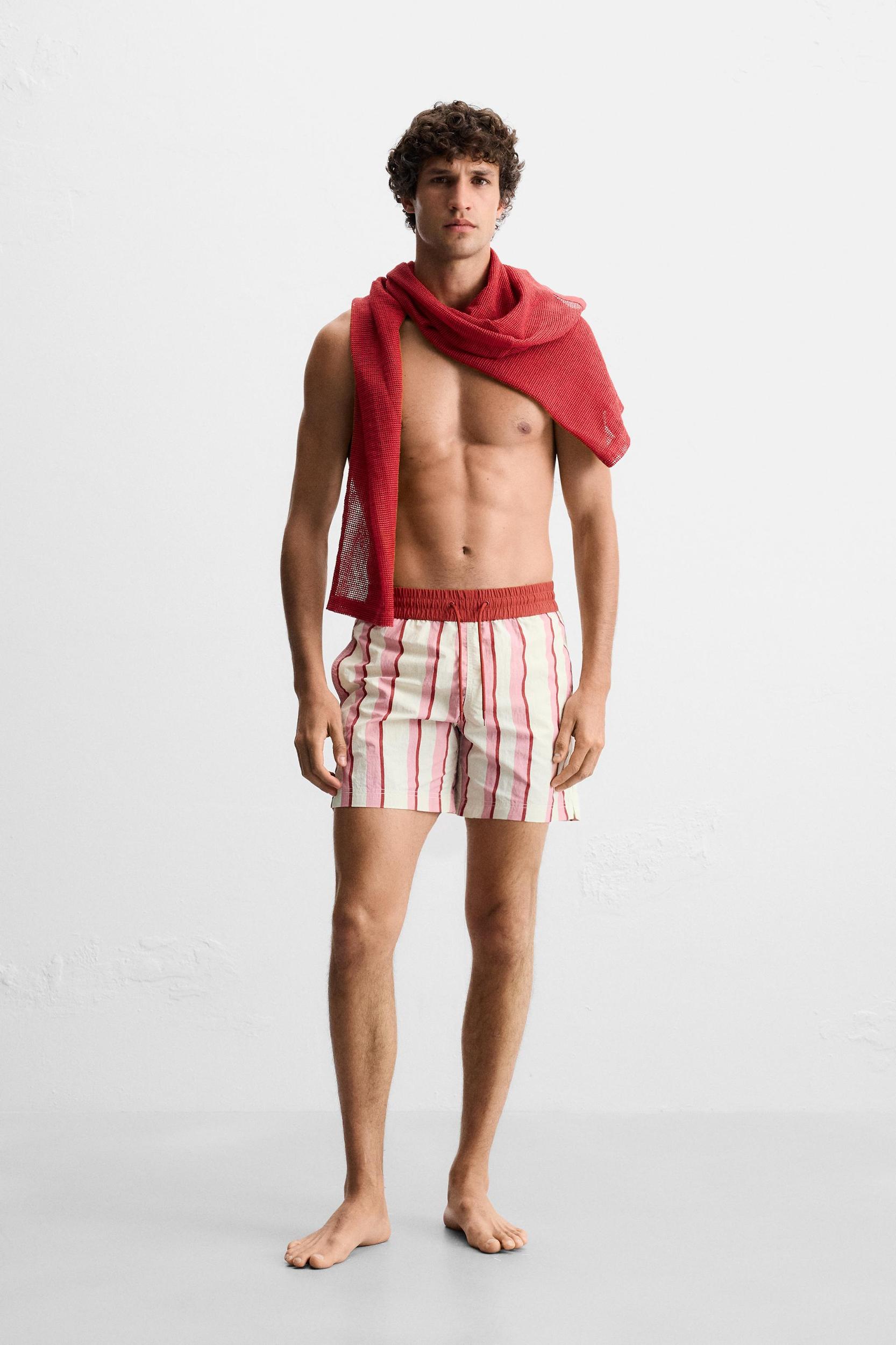 STRIPED LONG SWIMSUIT Product Image