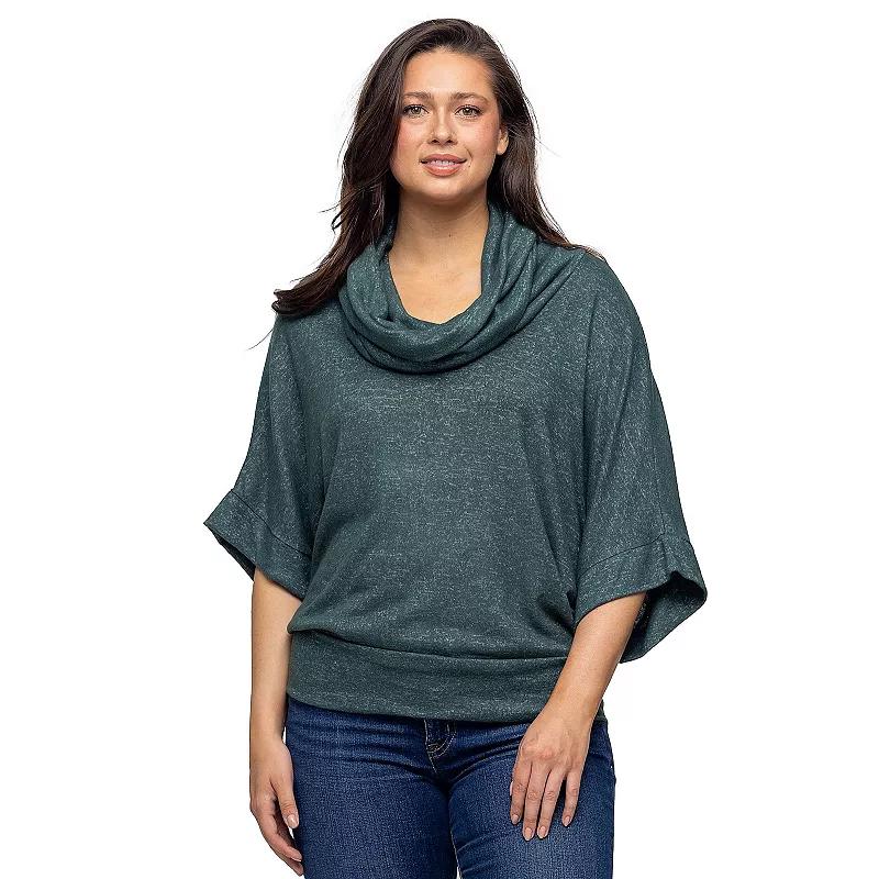 Women's 24Seven Comfort Apparel Cowl Neck Sweater Top,  Product Image