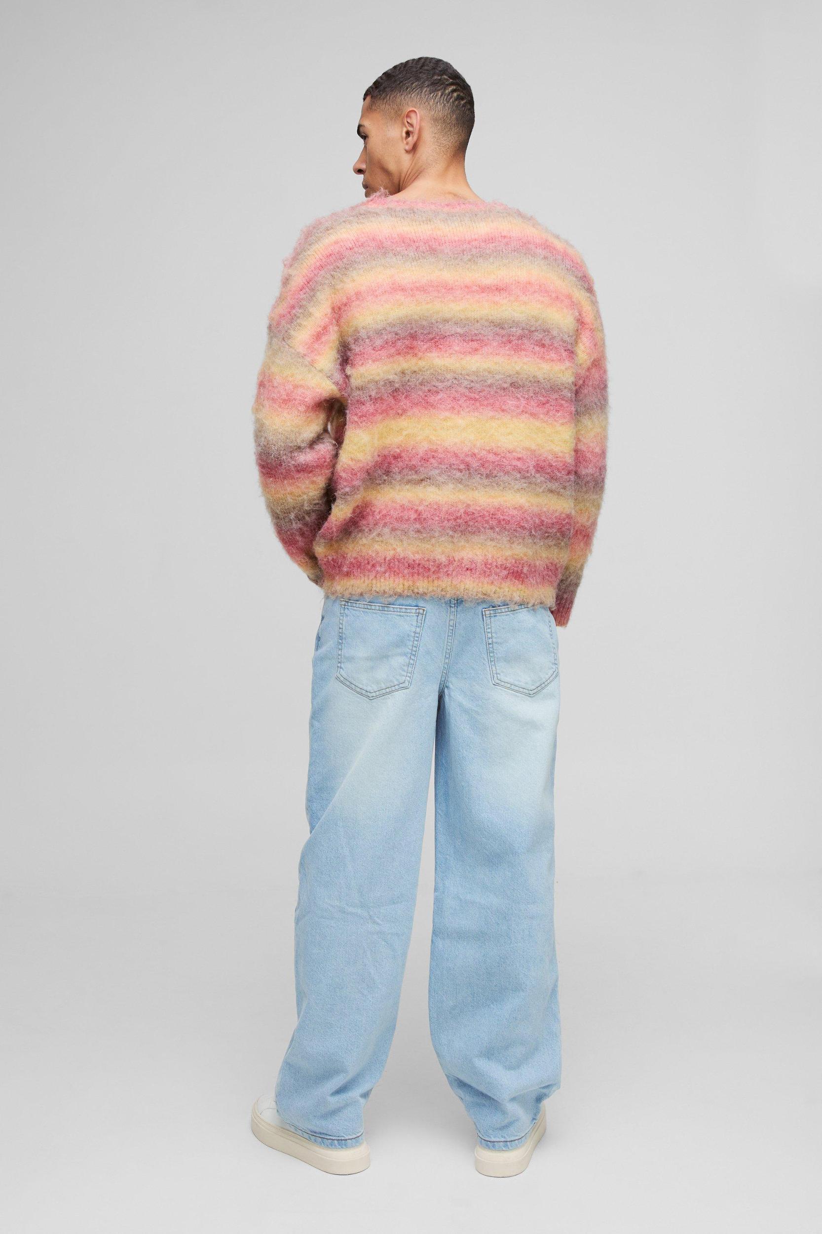 Relaxed Rigid Embroidery Denim Jeans | boohooMAN USA Product Image