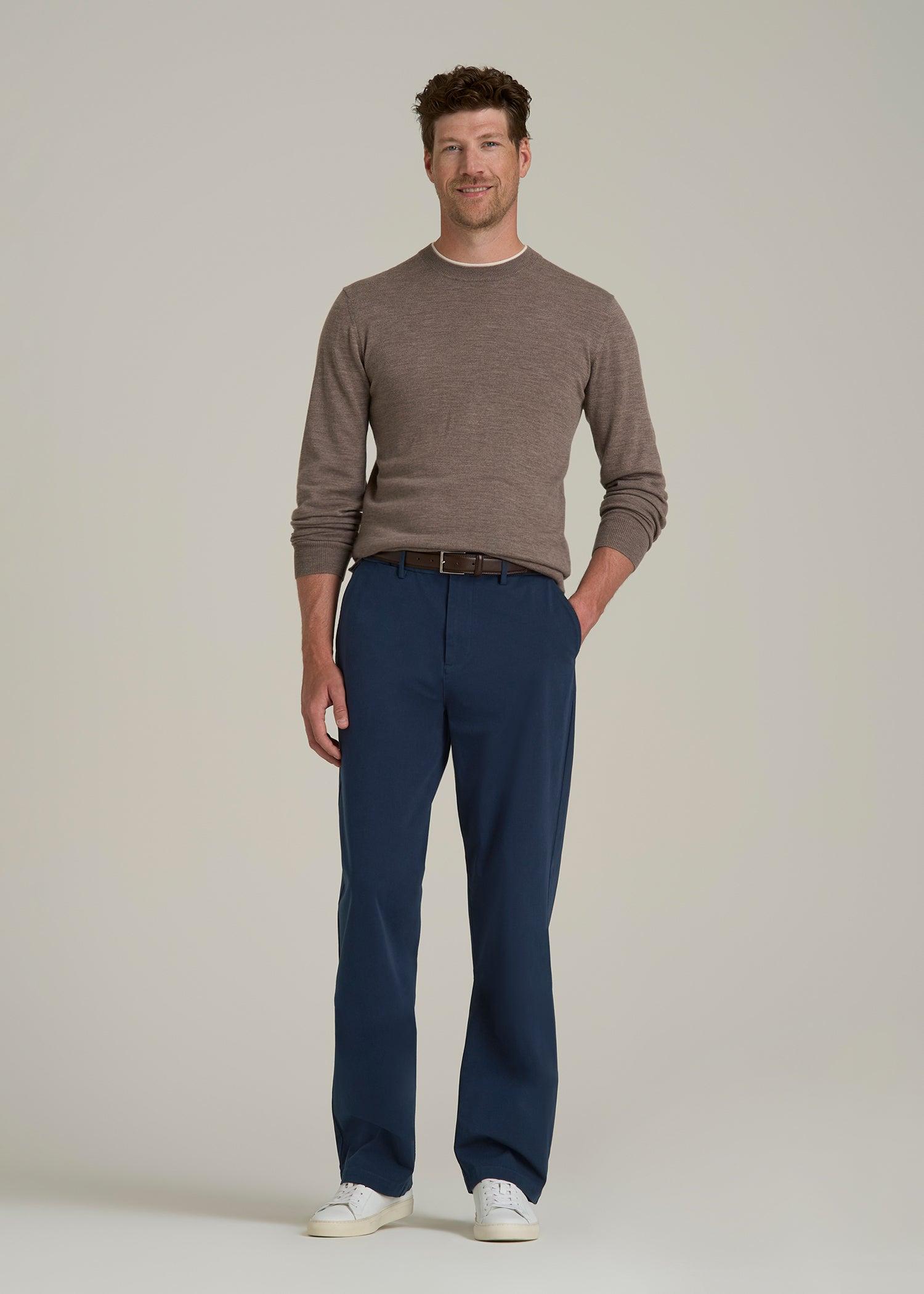 4 Way Stretch Commuter RELAXED Chino Pants for Tall Men in Navy Blue Male Product Image