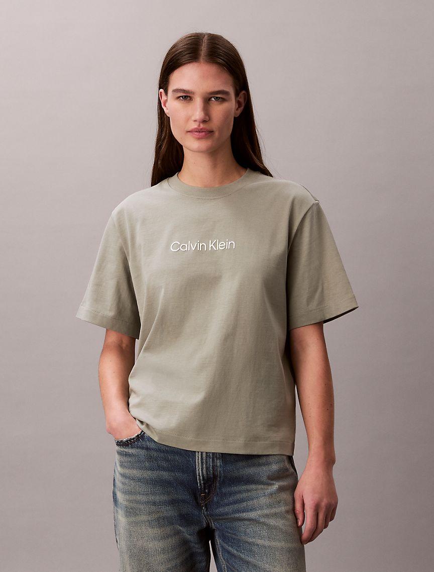 Standard Logo Boxy Fit Crewneck T-Shirt Product Image