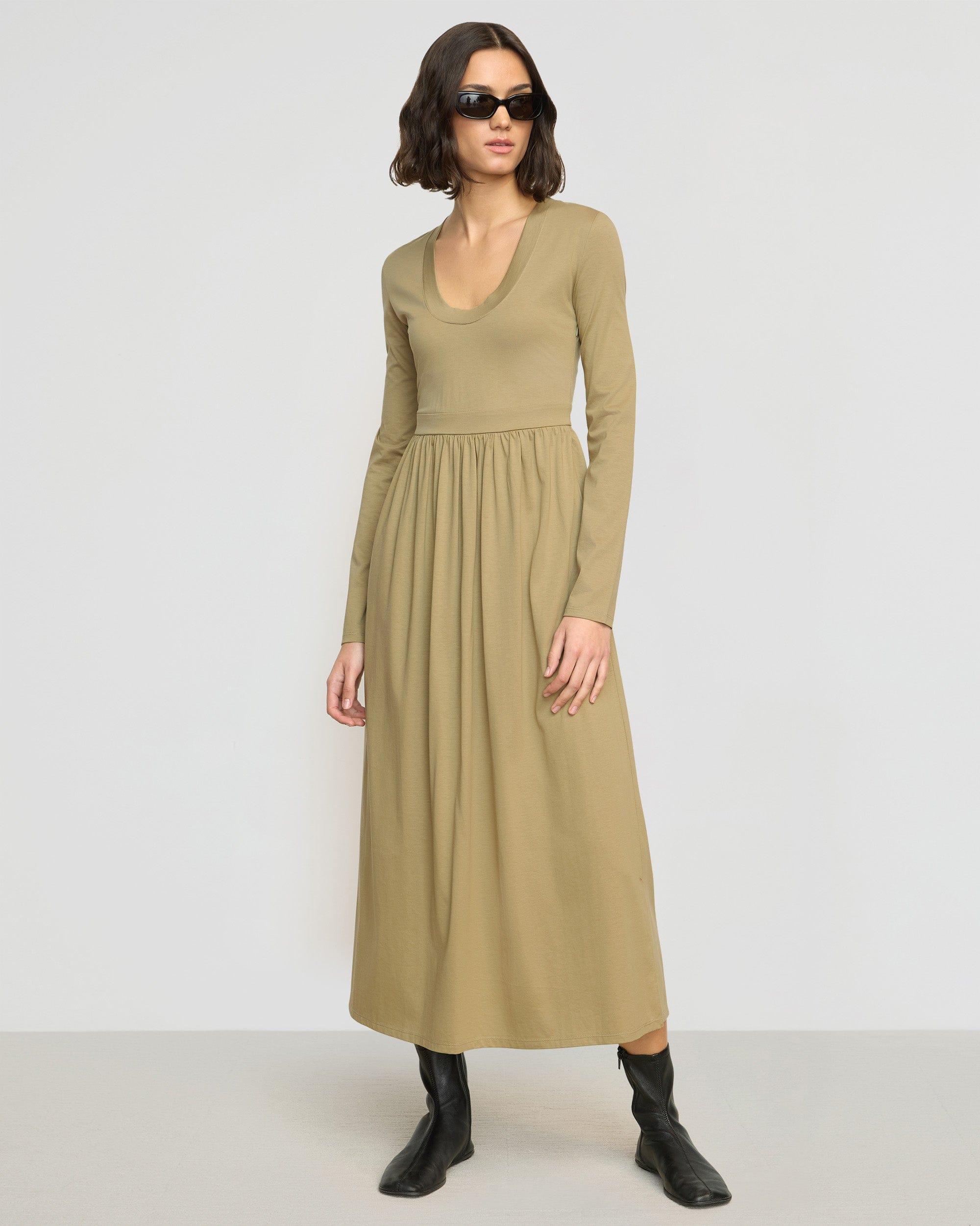Cherie U-Neck Jersey Dress Product Image