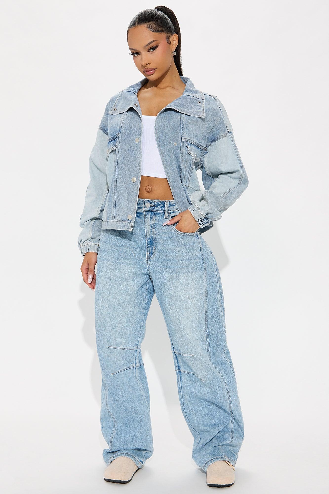 Vintage Cool Denim Jacket - Acid Wash Female Product Image