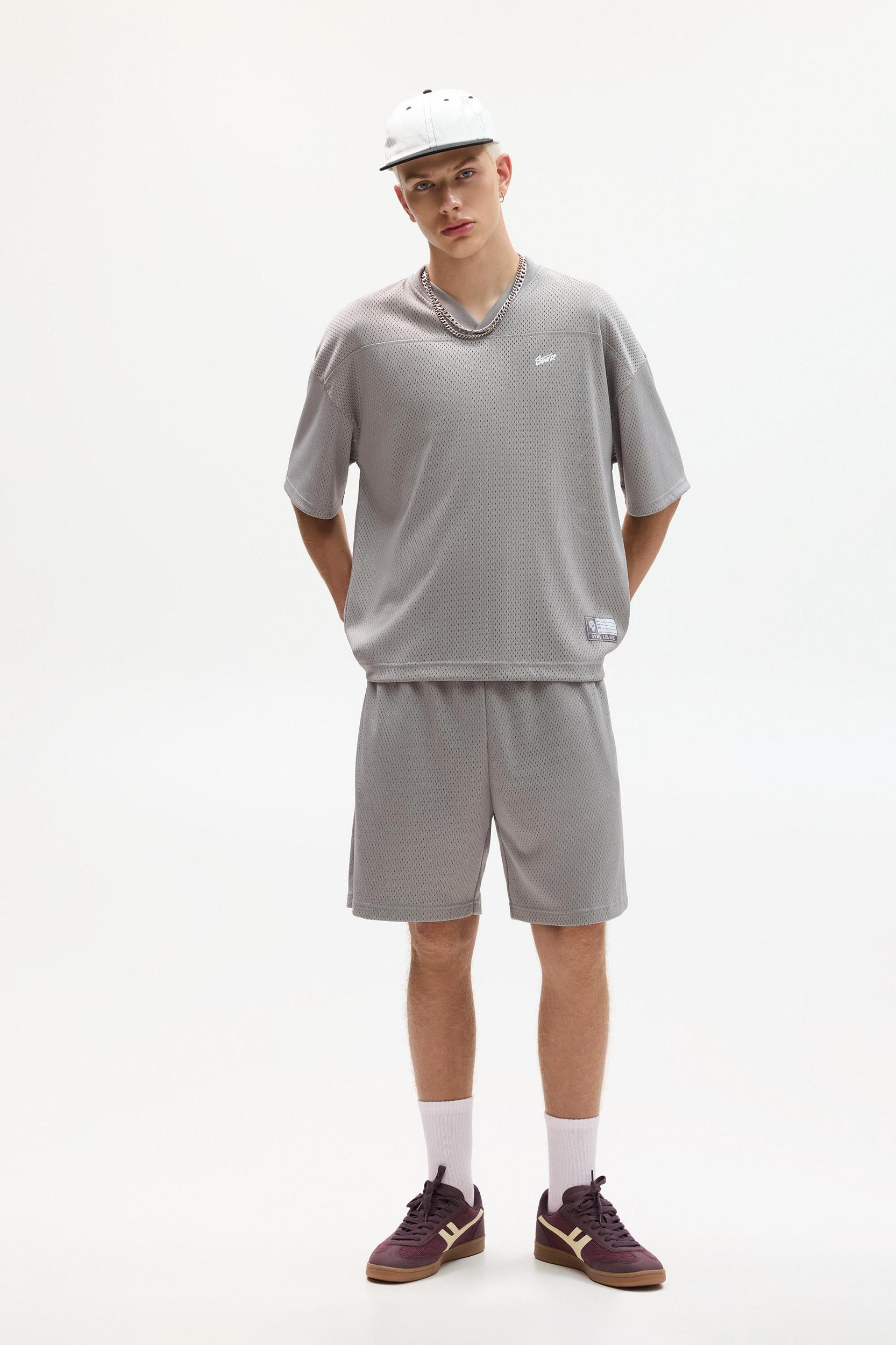 STWD mesh fabric T-shirt Product Image