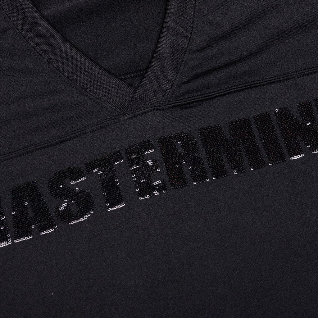 Football V-Neck Jersey T-Shirt - Black Male Product Image