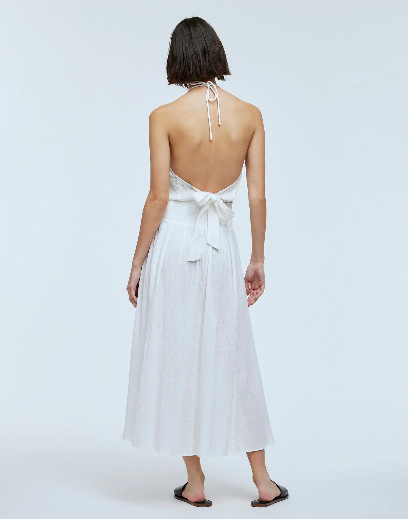 Crinkle Cotton Smocked Maxi Skirt Product Image