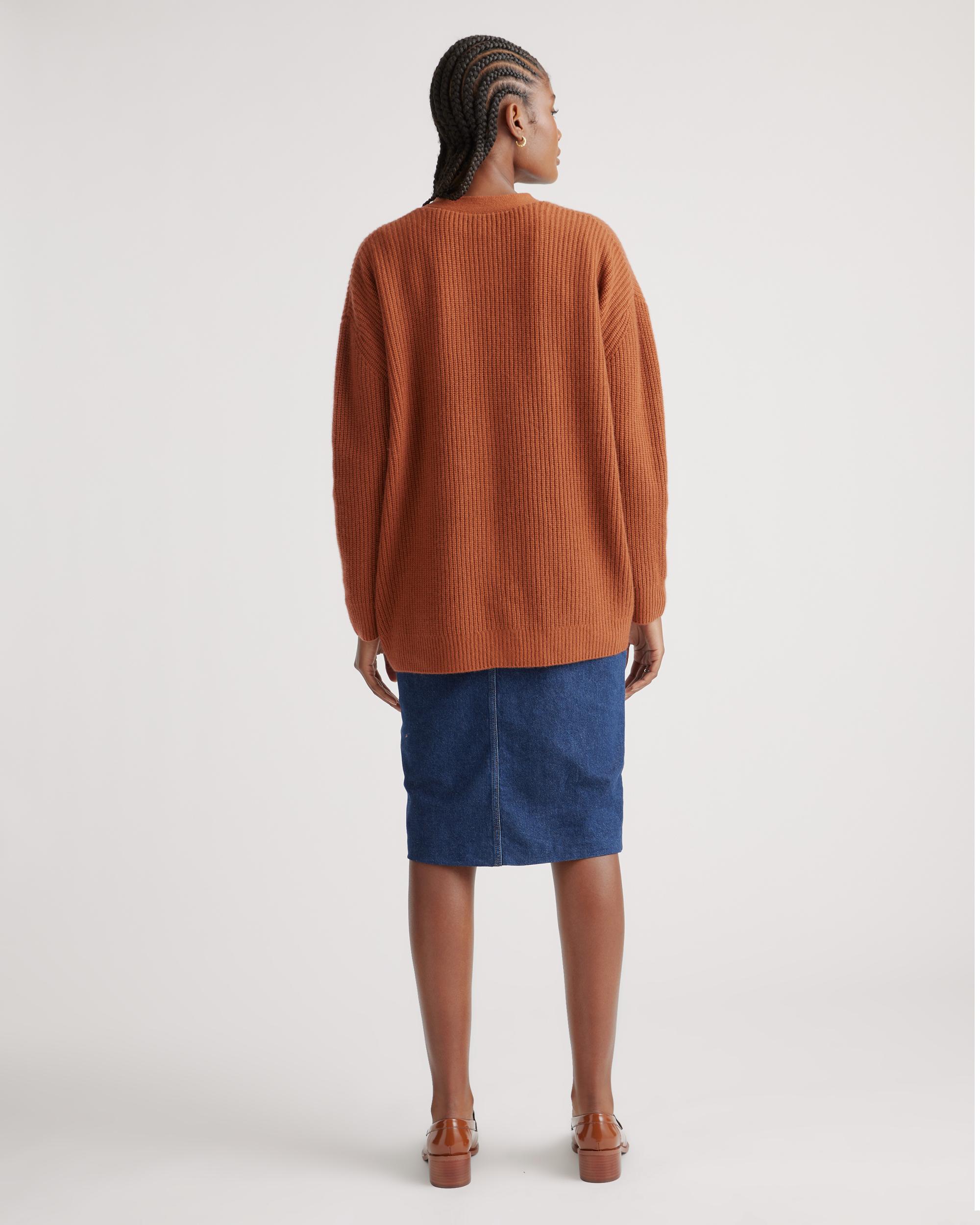 Quince | Women's Mongolian Spring Cashmere OverSized Boyfriend Cardigan Sweater Size XL Product Image