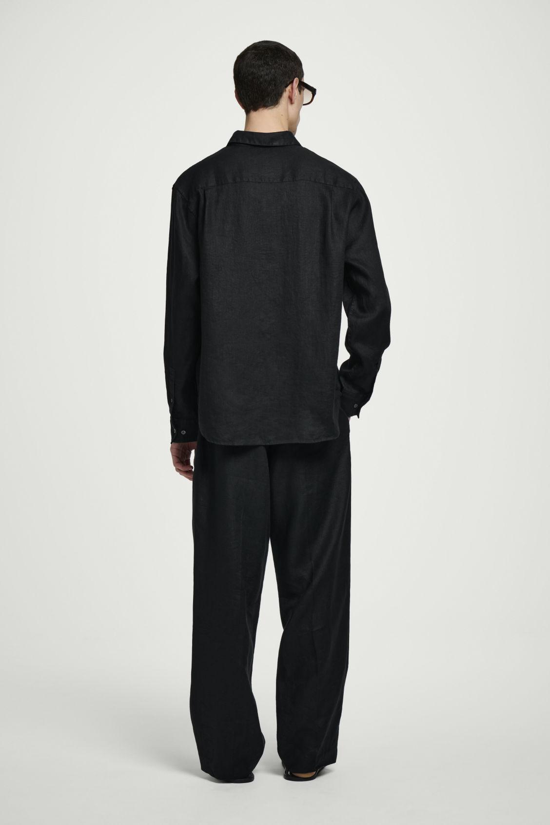 RELAXED LINEN LONG-SLEEVED SHIRT Product Image