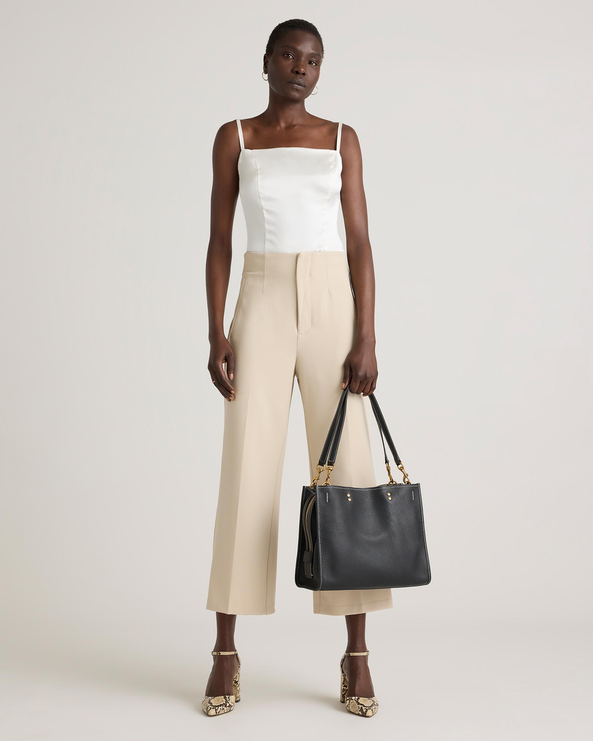 Quince | Women's Italian Leather Medium Convertible Satchel Product Image