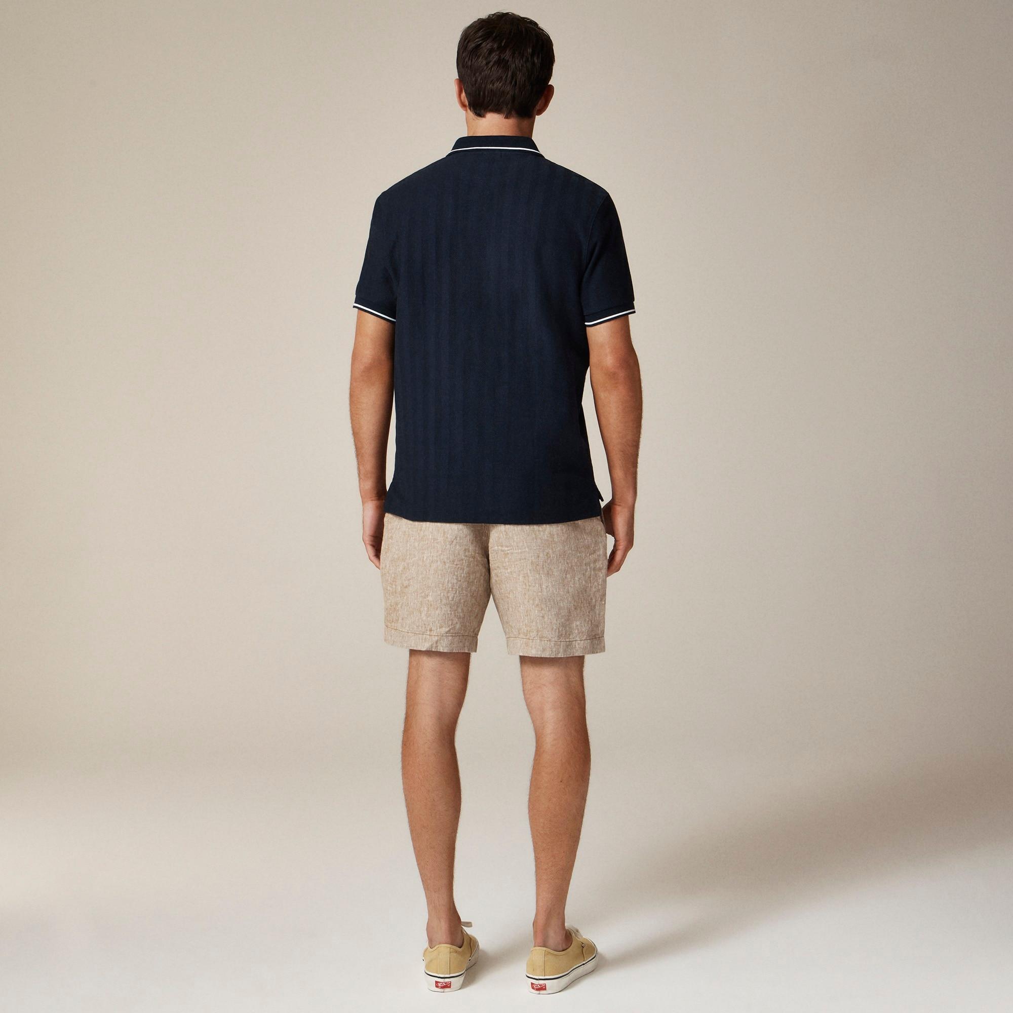 Cotton herringbone tipped polo shirt Product Image