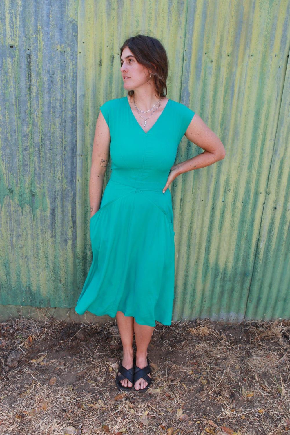 Xena Dress in Teal Challis Product Image