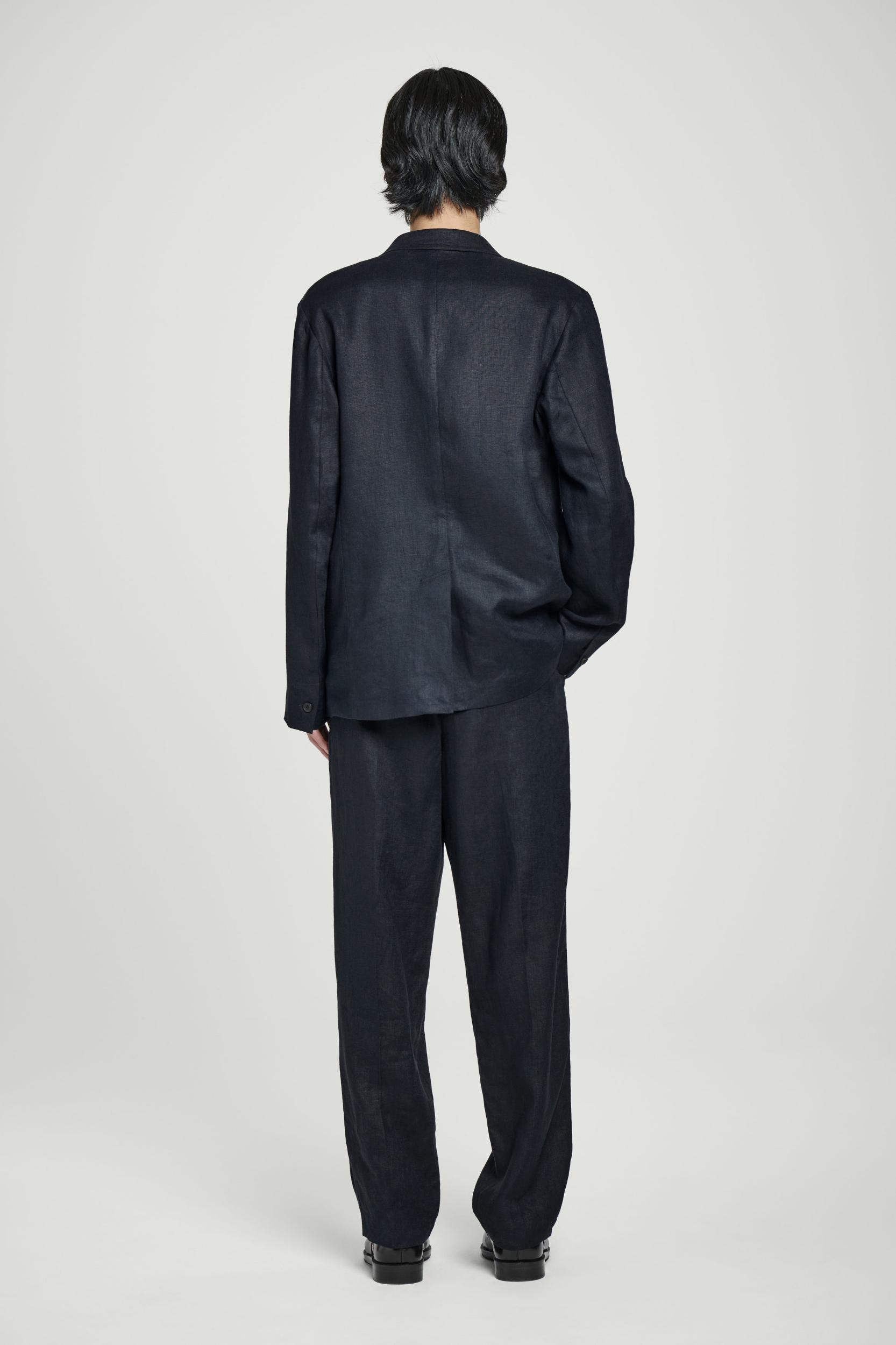 SINGLE-BREASTED LINEN BLAZER Product Image