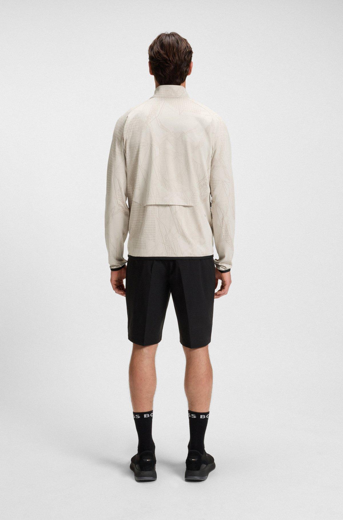 Active zip-up sweatshirt with dynamic jacquard pattern Product Image