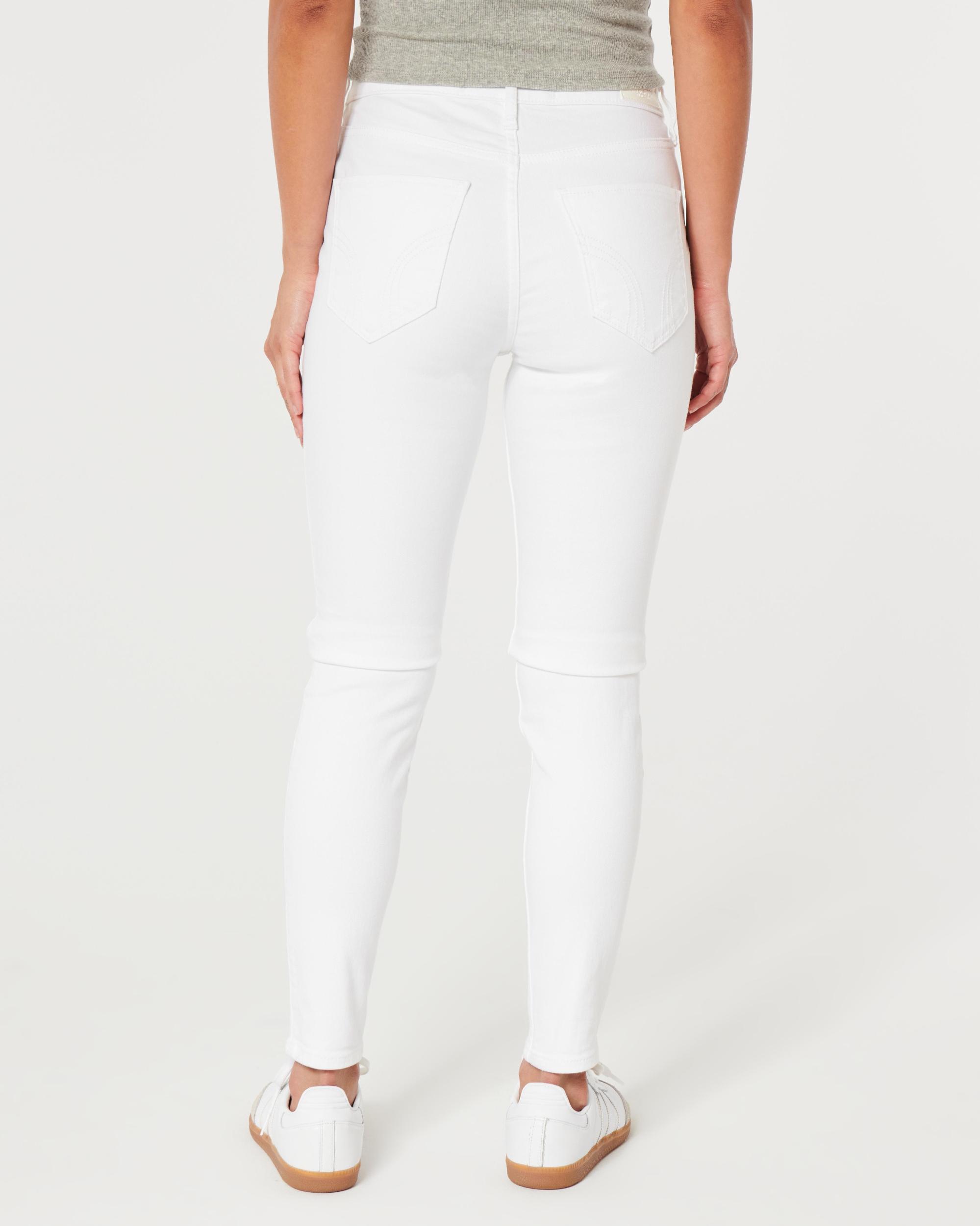 High-Rise White Super Skinny Jeans Product Image